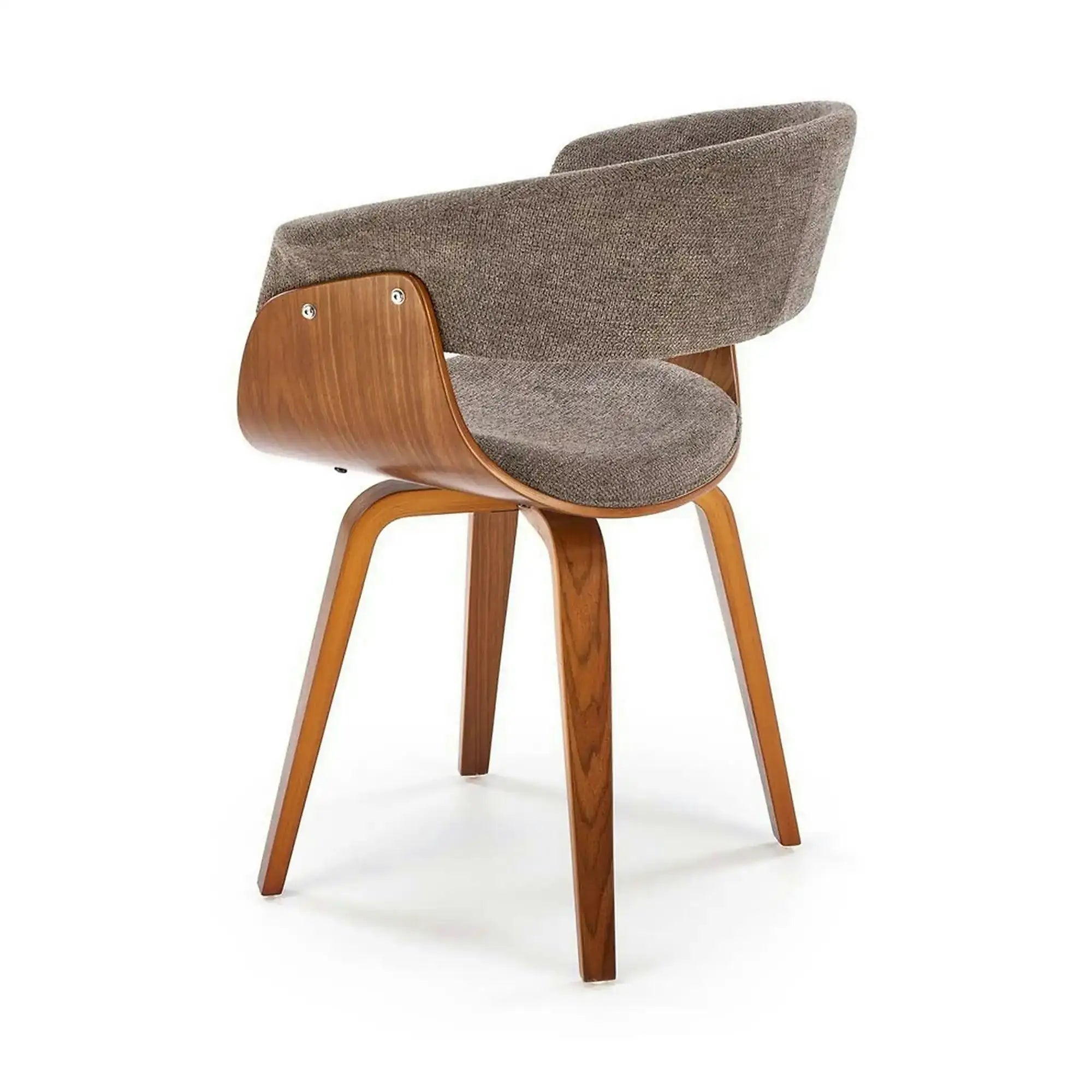 Scaun K545, gri/nuc, stofa clasica/placaj, 63x53x83 cm