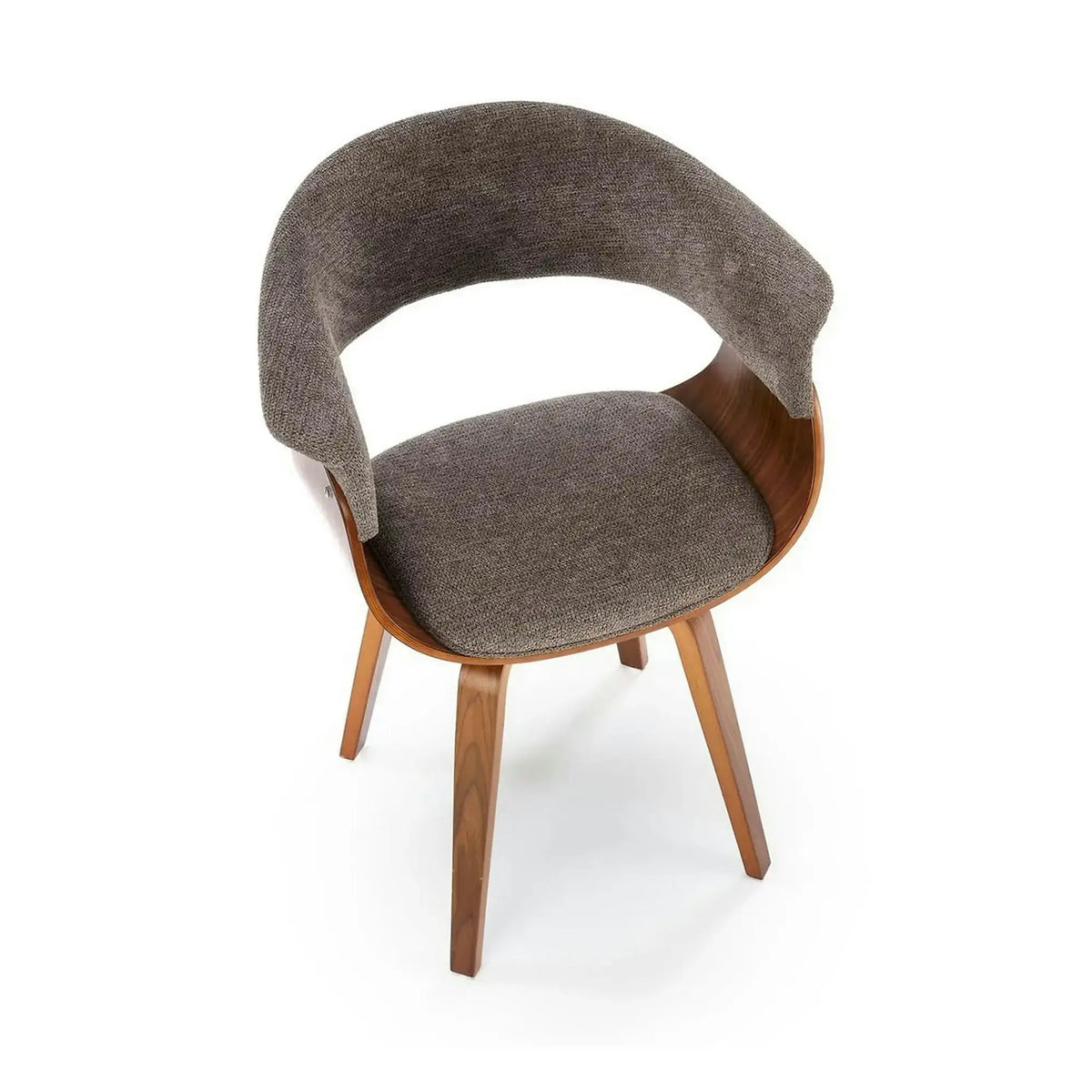 Scaun K545, gri/nuc, stofa clasica/placaj, 63x53x83 cm