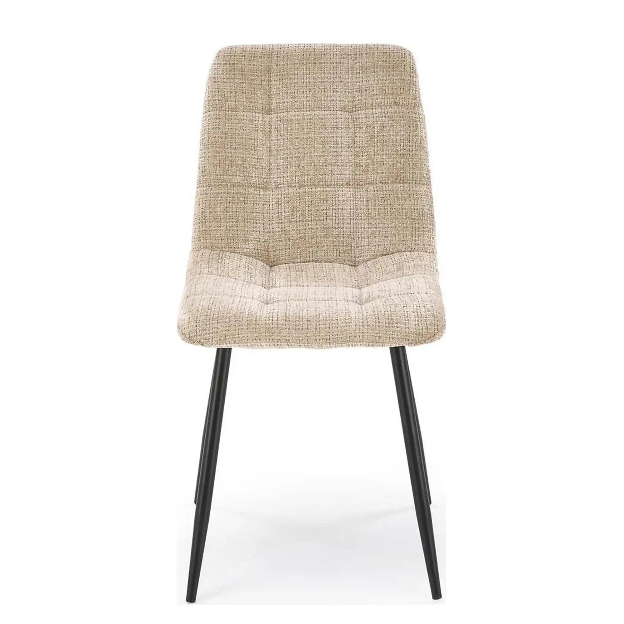 Scaun K547, bej/negru, stofa clasica/metal, 45x53x87 cm