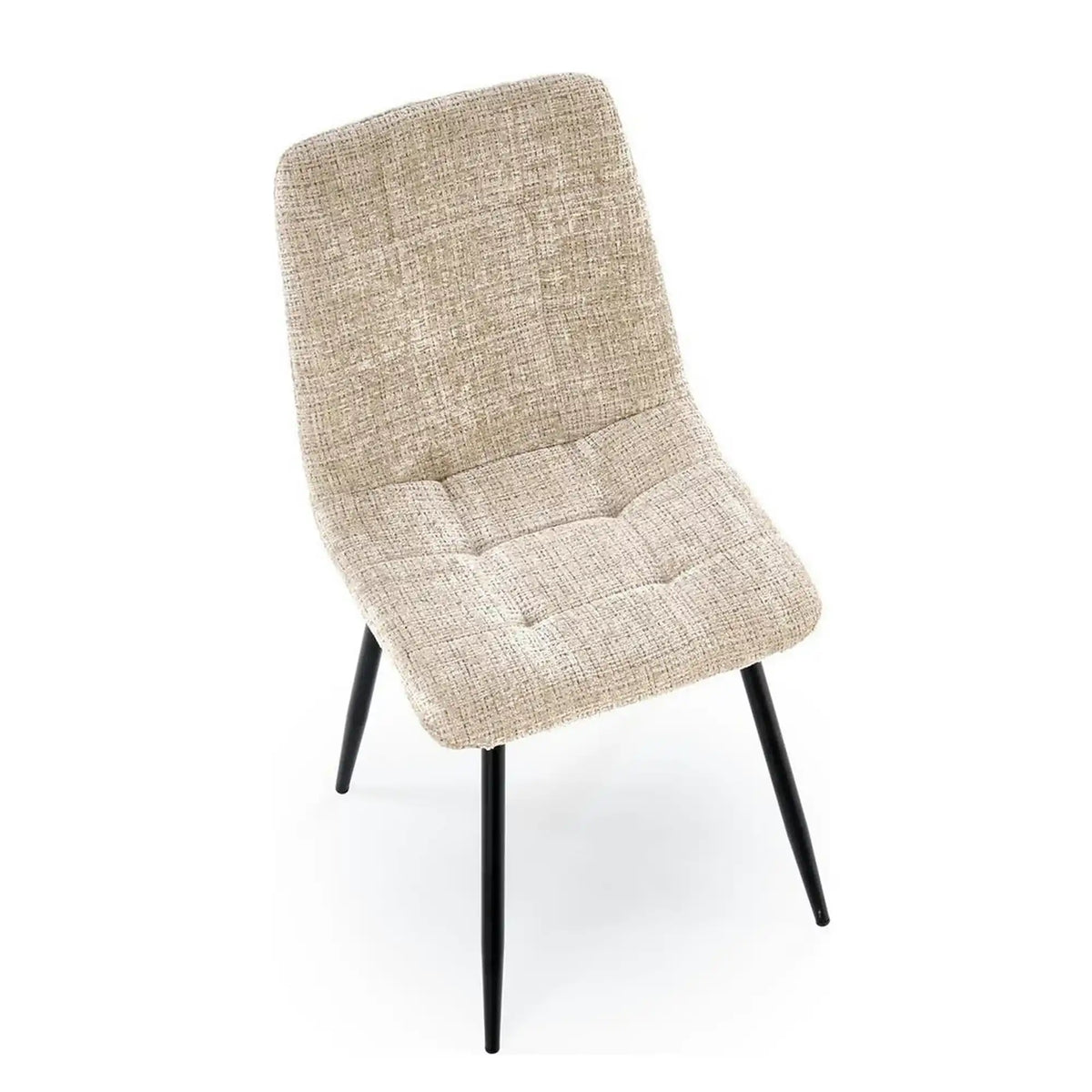 Scaun K547, bej/negru, stofa clasica/metal, 45x53x87 cm