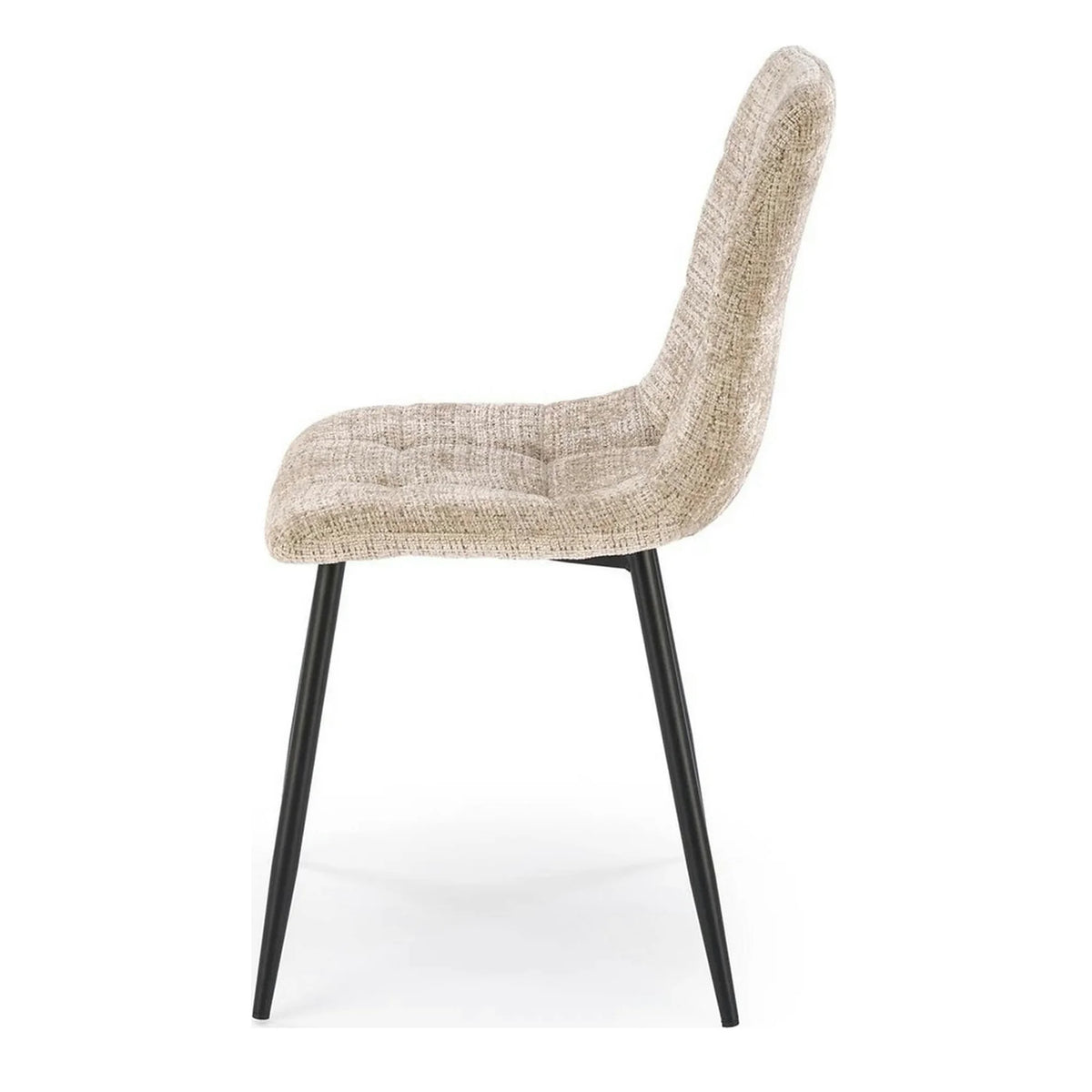 Scaun K547, bej/negru, stofa clasica/metal, 45x53x87 cm