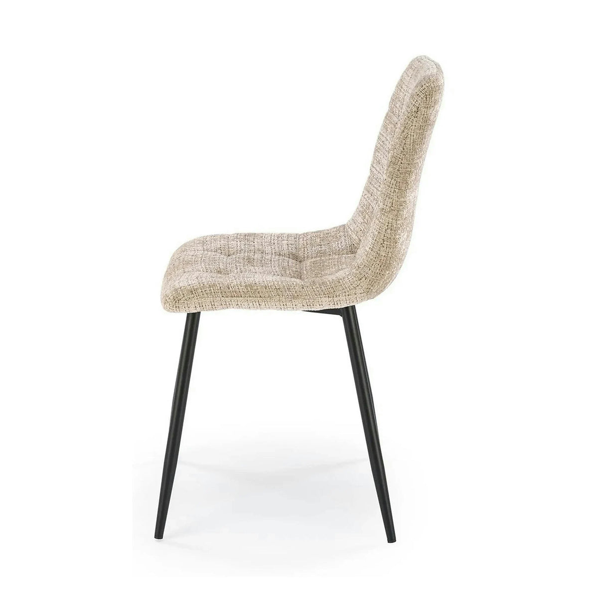 Scaun K547, bej/negru, stofa clasica/metal, 45x53x87 cm