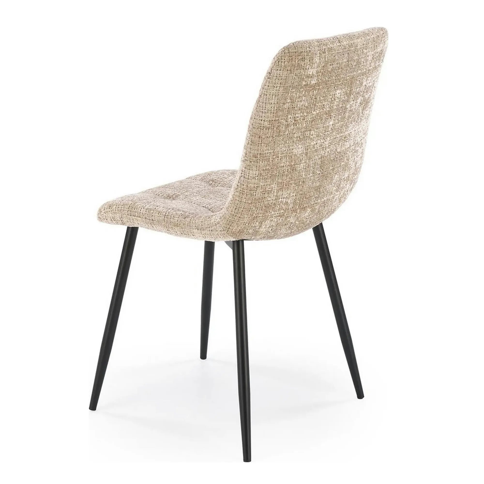Scaun K547, bej/negru, stofa clasica/metal, 45x53x87 cm