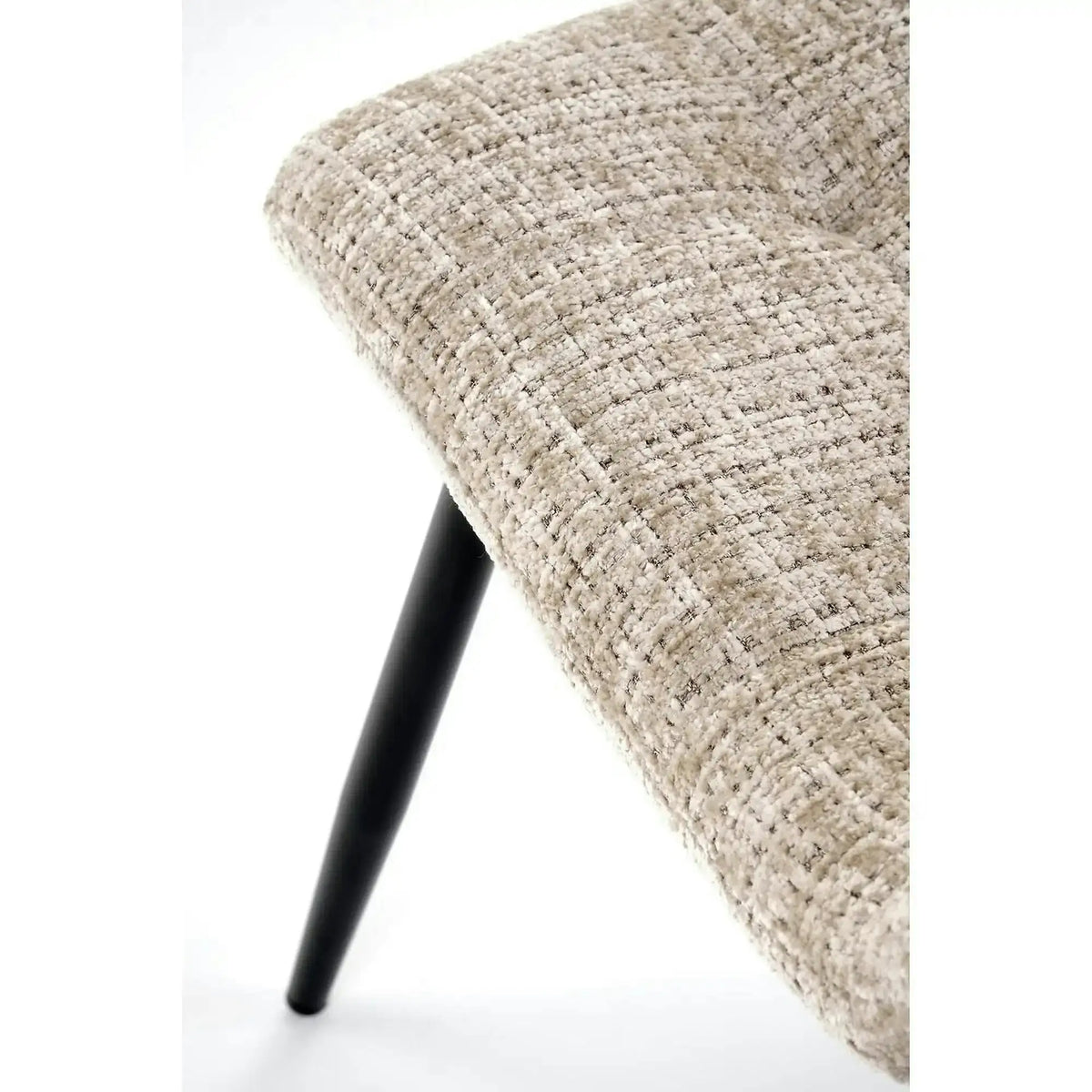 Scaun K547, bej/negru, stofa clasica/metal, 45x53x87 cm