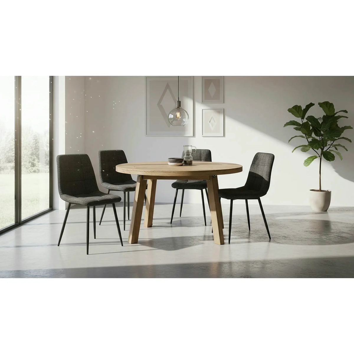 Scaun K547, negru, stofa clasica/metal, 45x53x87 cm