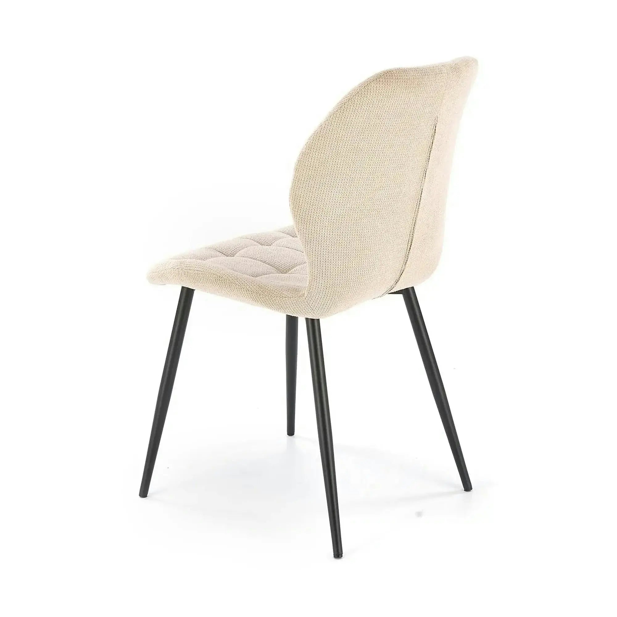 Scaun K548, bej/negru, stofa clasica/metal, 47x55x84 cm