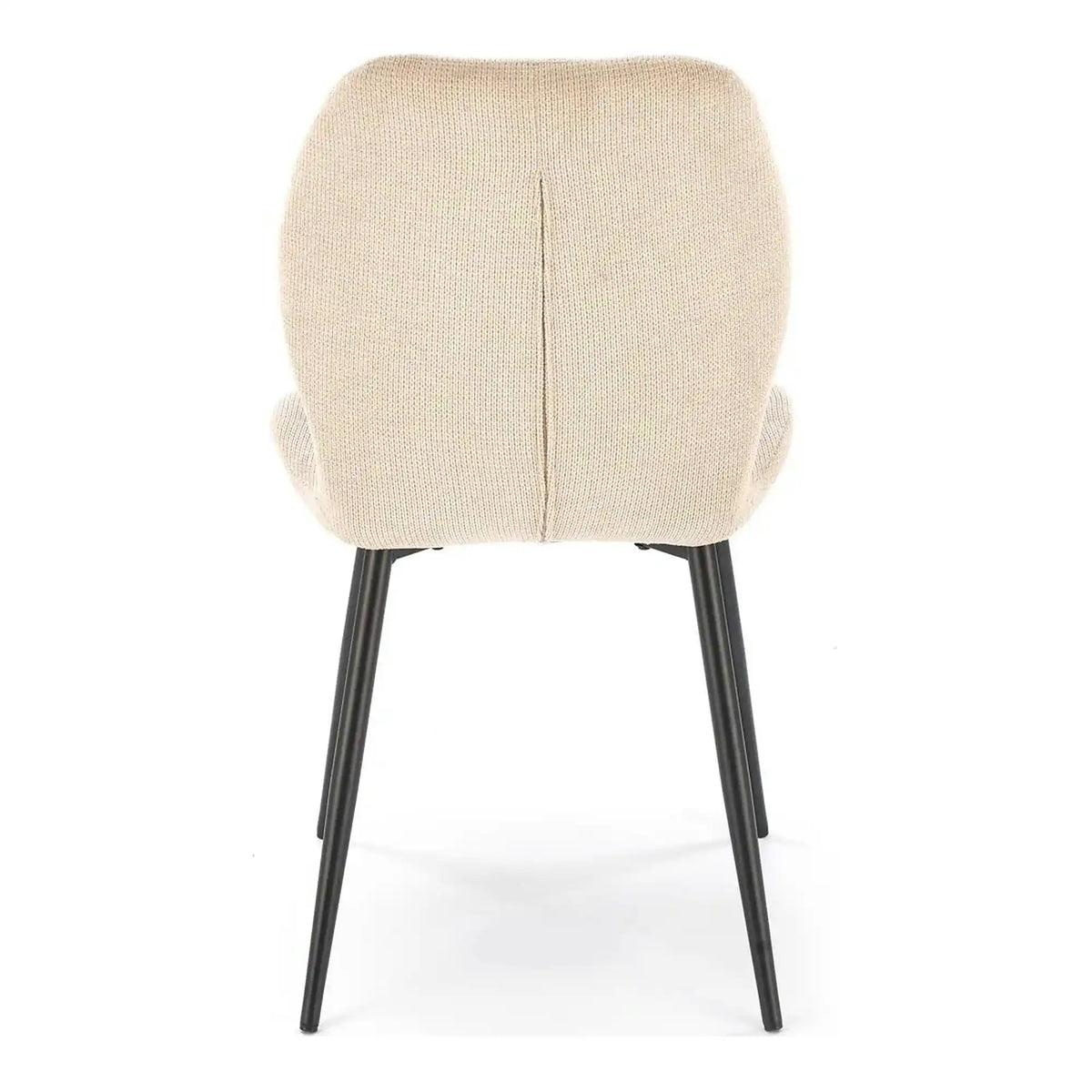 Scaun K548, bej/negru, stofa clasica/metal, 47x55x84 cm