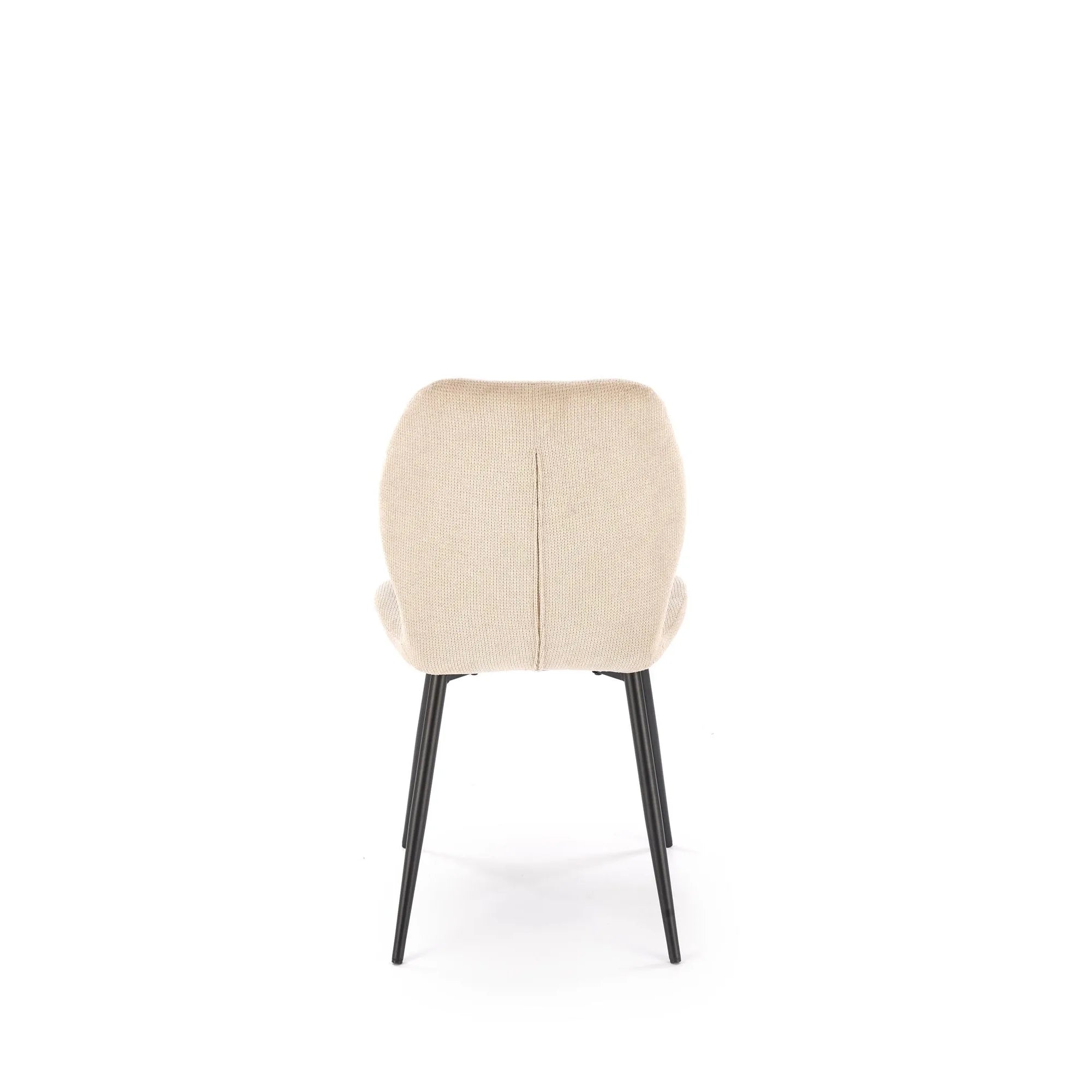 Scaun K548, bej/negru, stofa clasica/metal, 47x55x84 cm