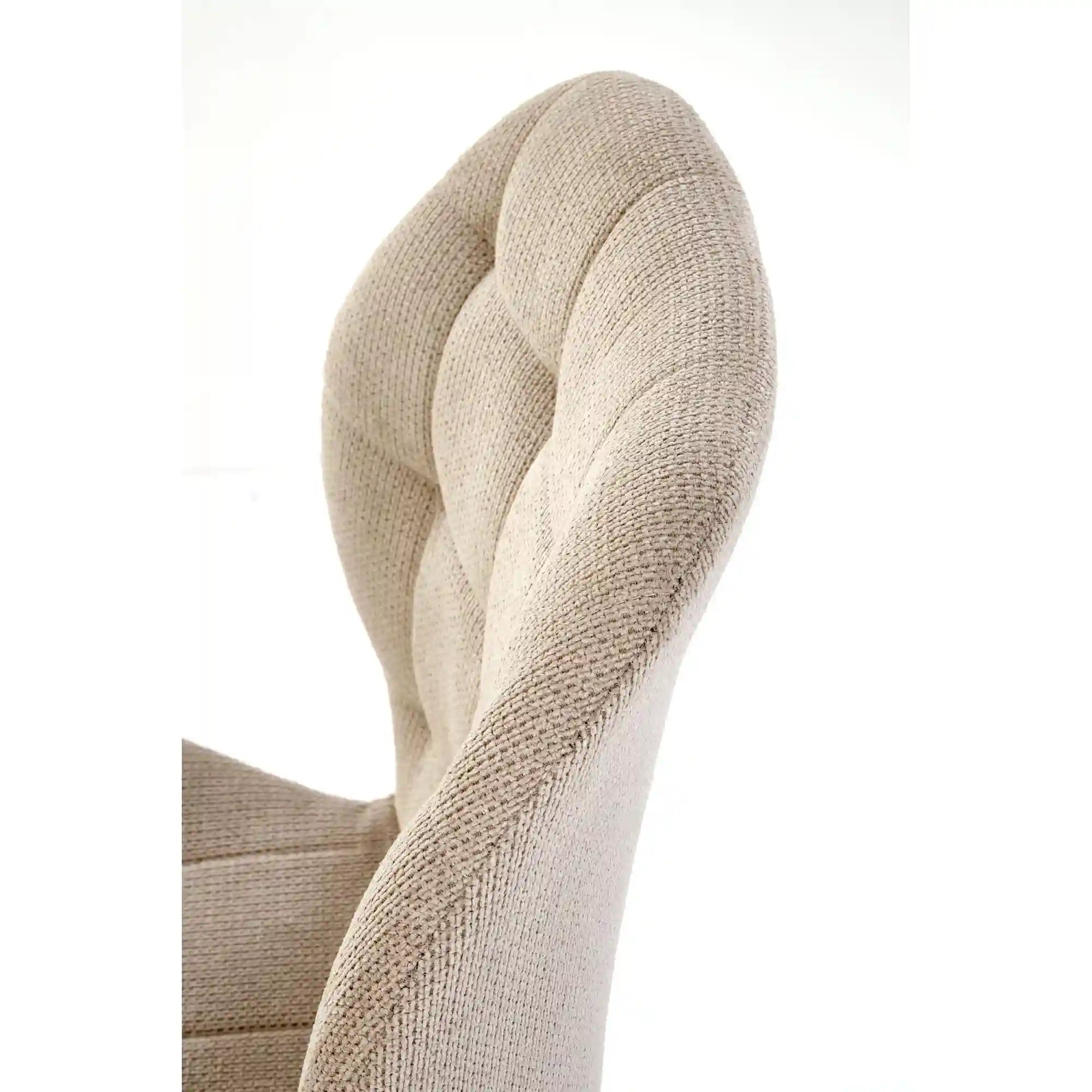 Scaun K548, bej/negru, stofa clasica/metal, 47x55x84 cm