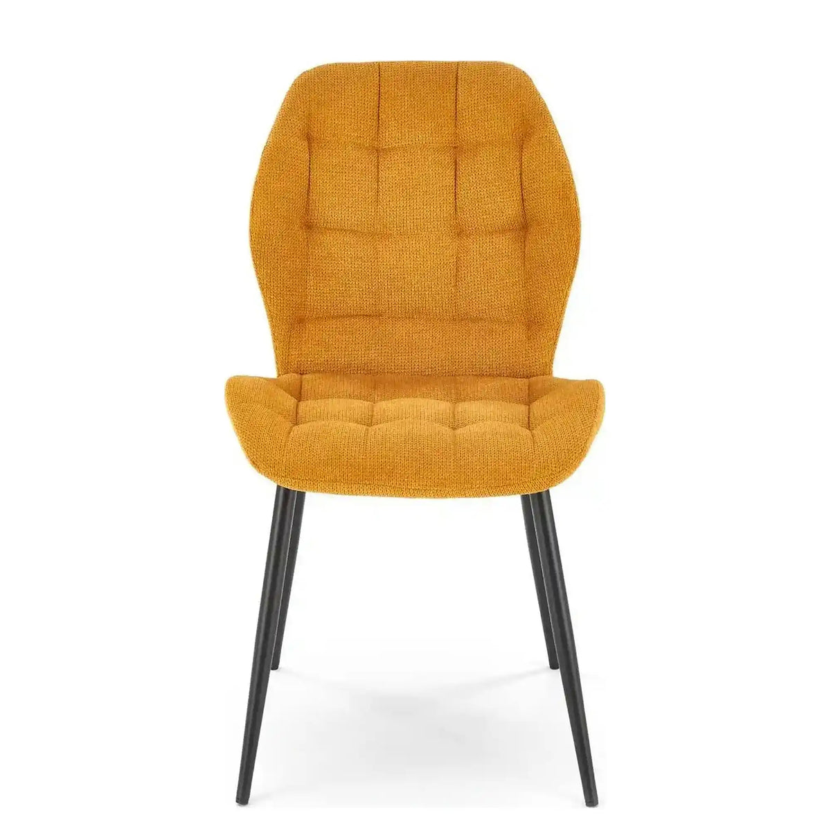 Scaun K548, galben/negru, stofa clasica/metal, 47x55x84 cm