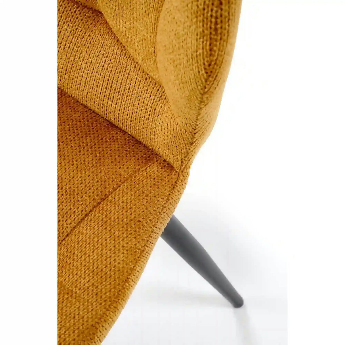 Scaun K548, galben/negru, stofa clasica/metal, 47x55x84 cm
