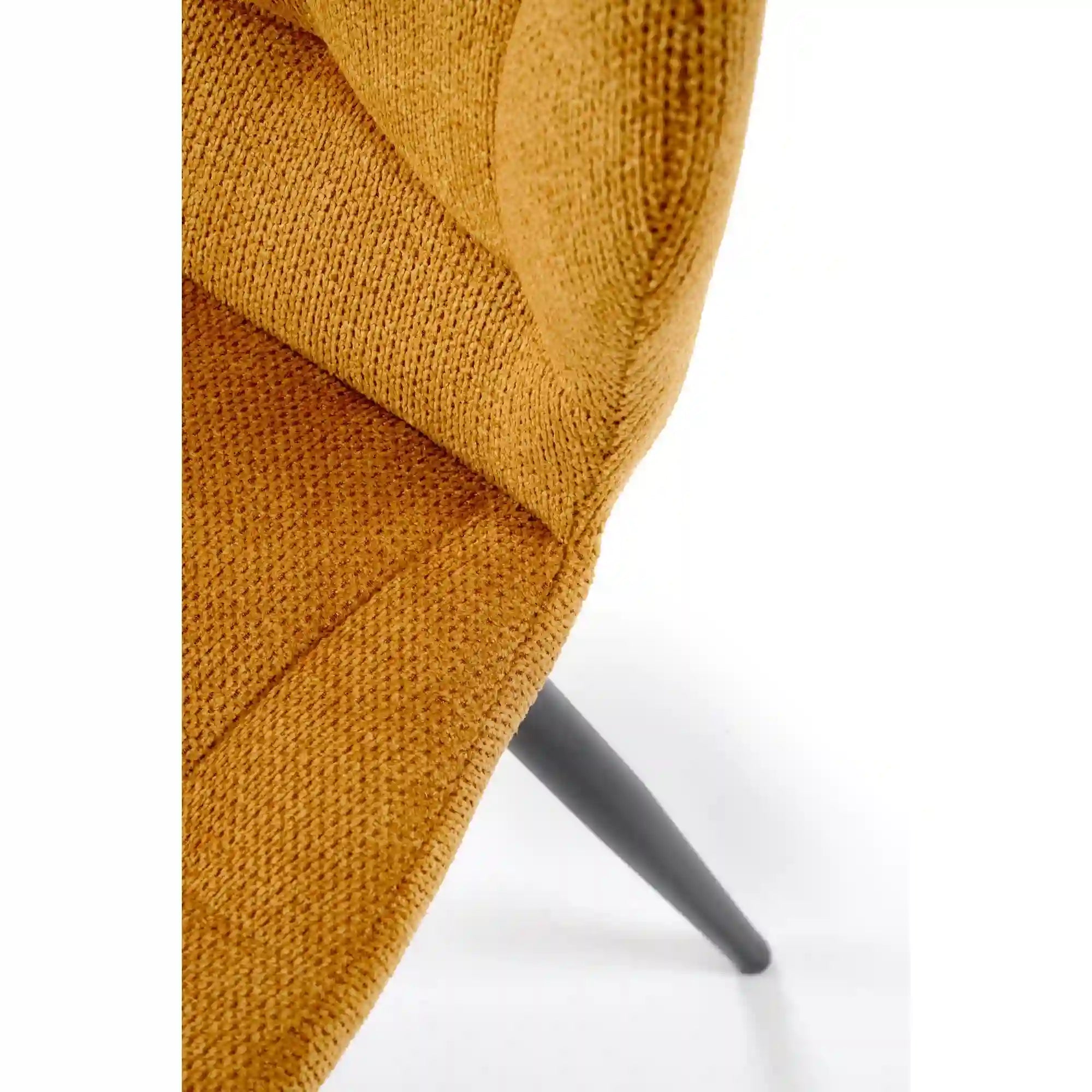 Scaun K548, galben/negru, stofa clasica/metal, 47x55x84 cm