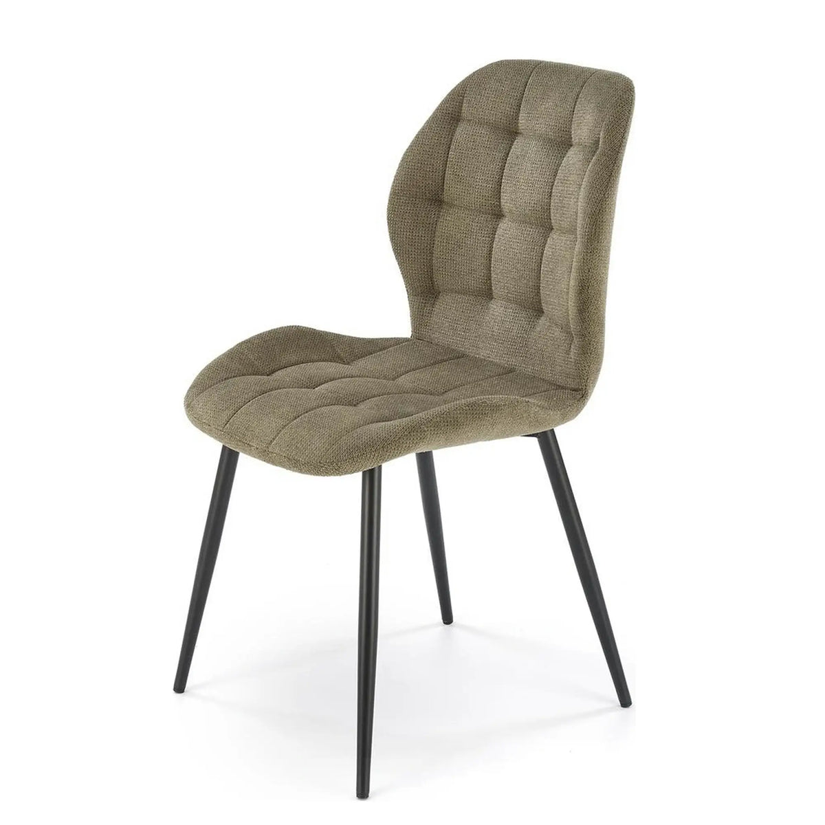 Scaun K548, verde/negru, stofa clasica/metal, 47x55x84 cm