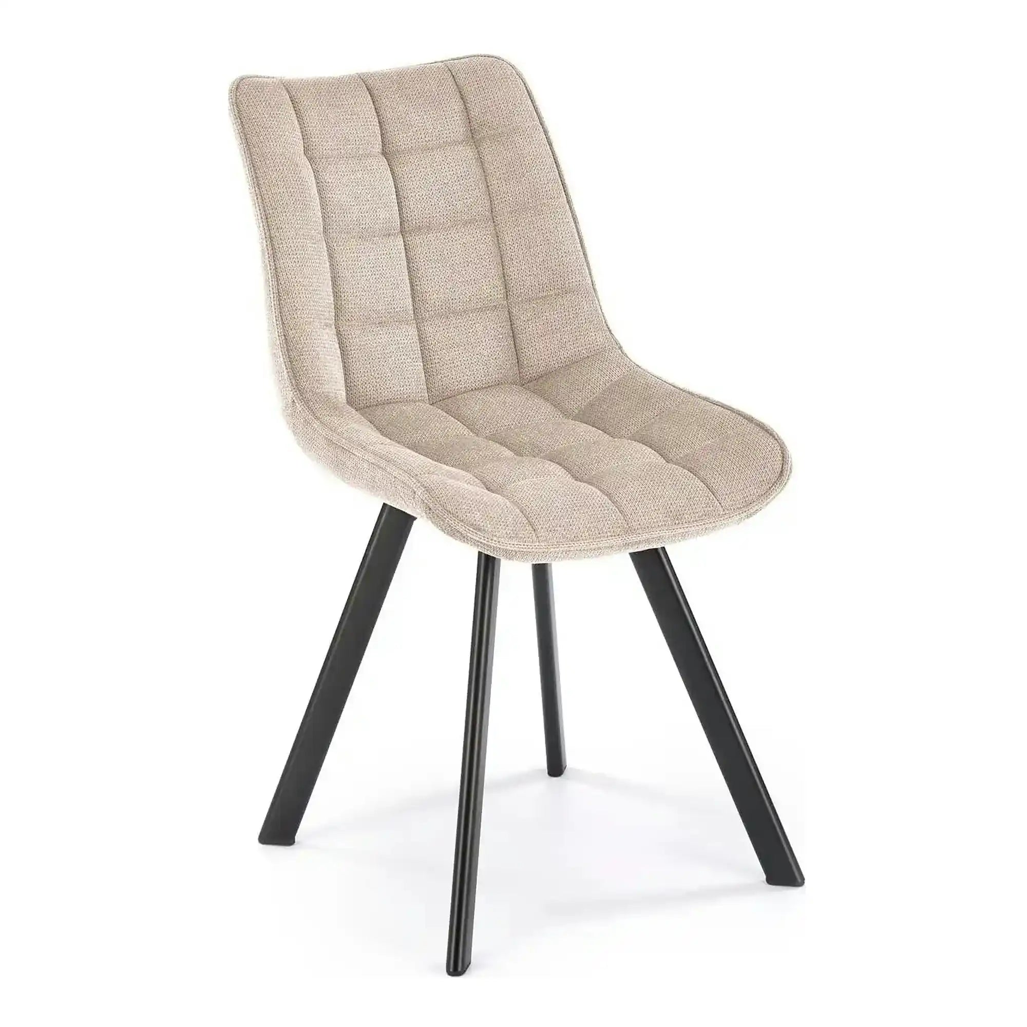 Scaun K549, bej/negru, stofa clasica/metal, 46x61x84 cm