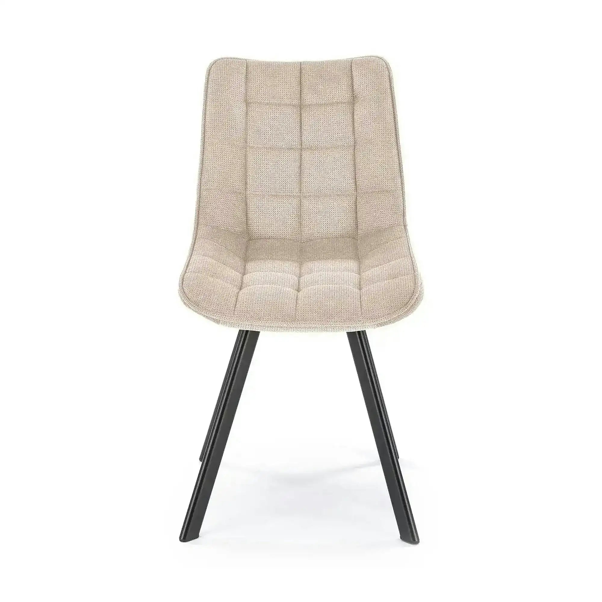 Scaun K549, bej/negru, stofa clasica/metal, 46x61x84 cm