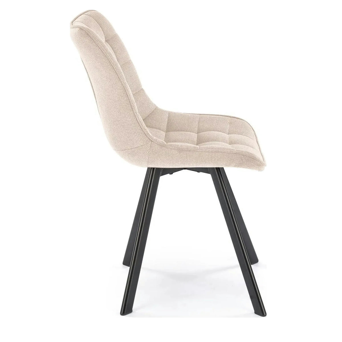 Scaun K549, bej/negru, stofa clasica/metal, 46x61x84 cm