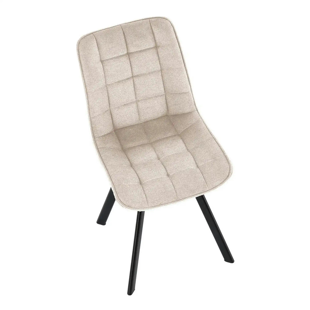 Scaun K549, bej/negru, stofa clasica/metal, 46x61x84 cm
