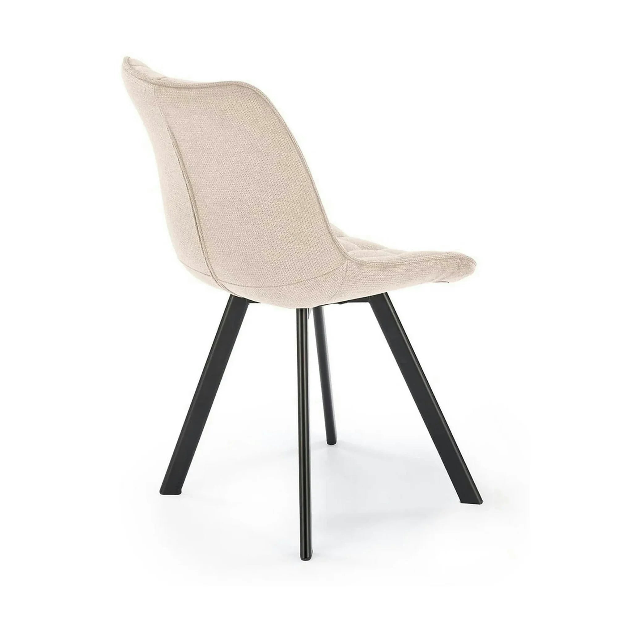 Scaun K549, bej/negru, stofa clasica/metal, 46x61x84 cm