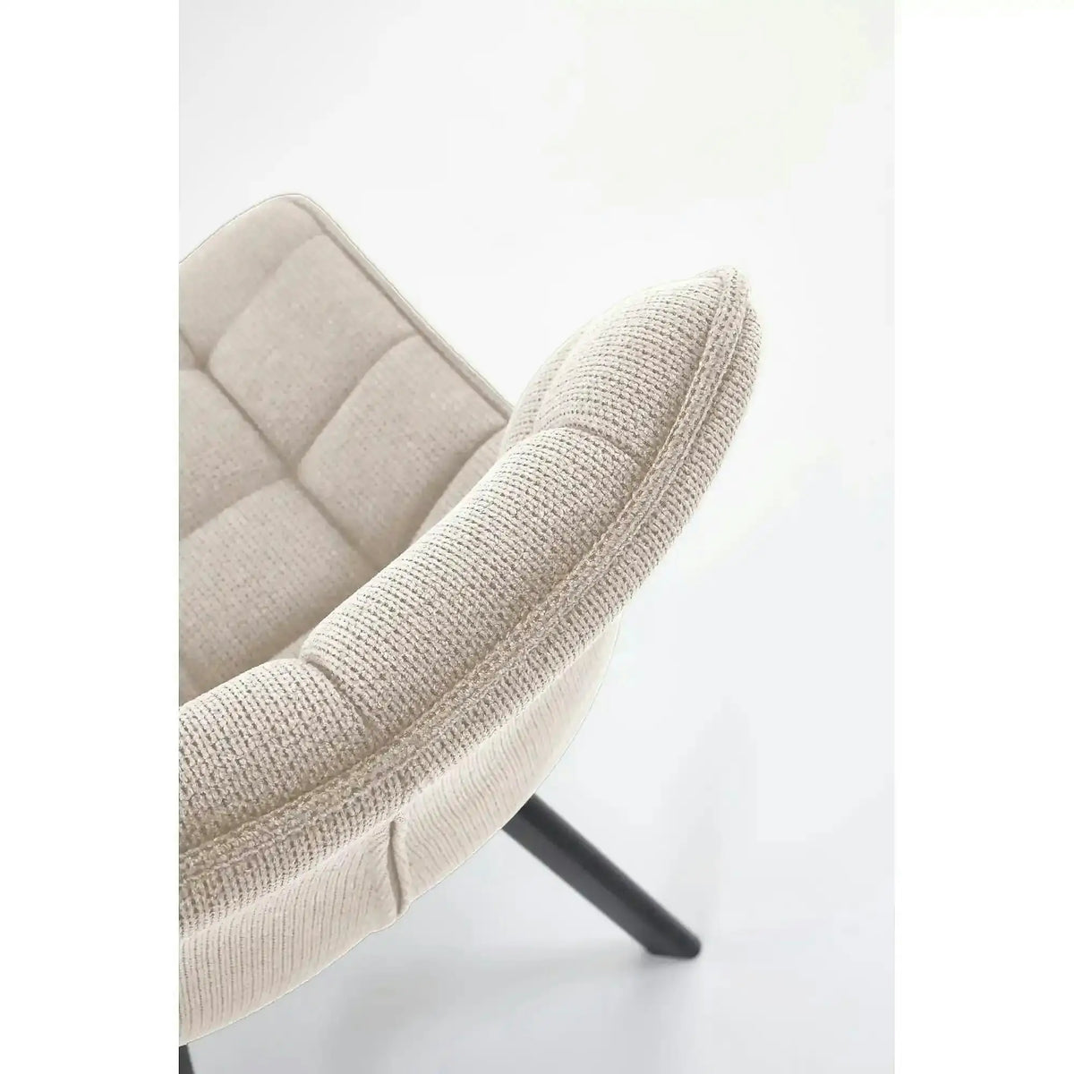 Scaun K549, bej/negru, stofa clasica/metal, 46x61x84 cm