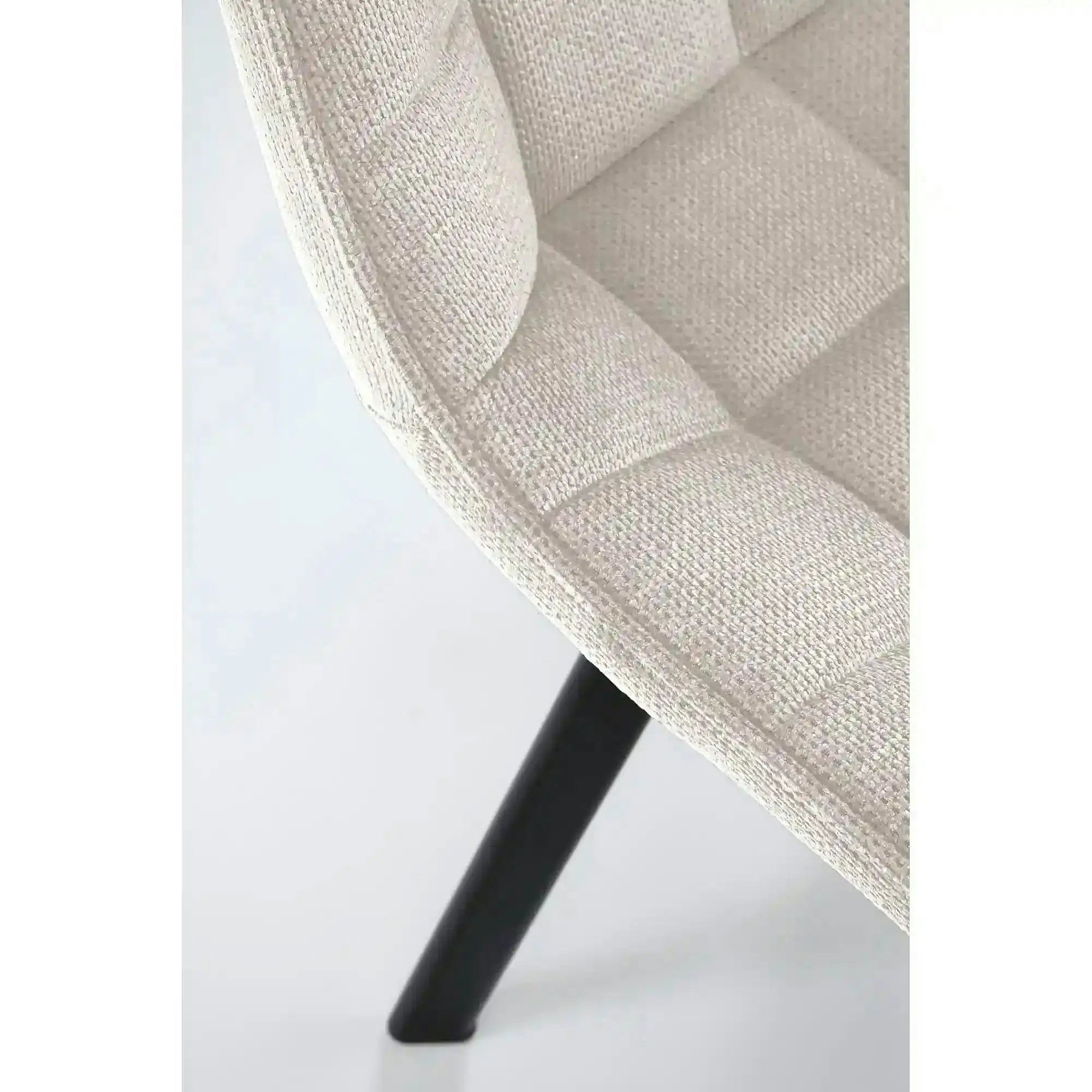 Scaun K549, bej/negru, stofa clasica/metal, 46x61x84 cm