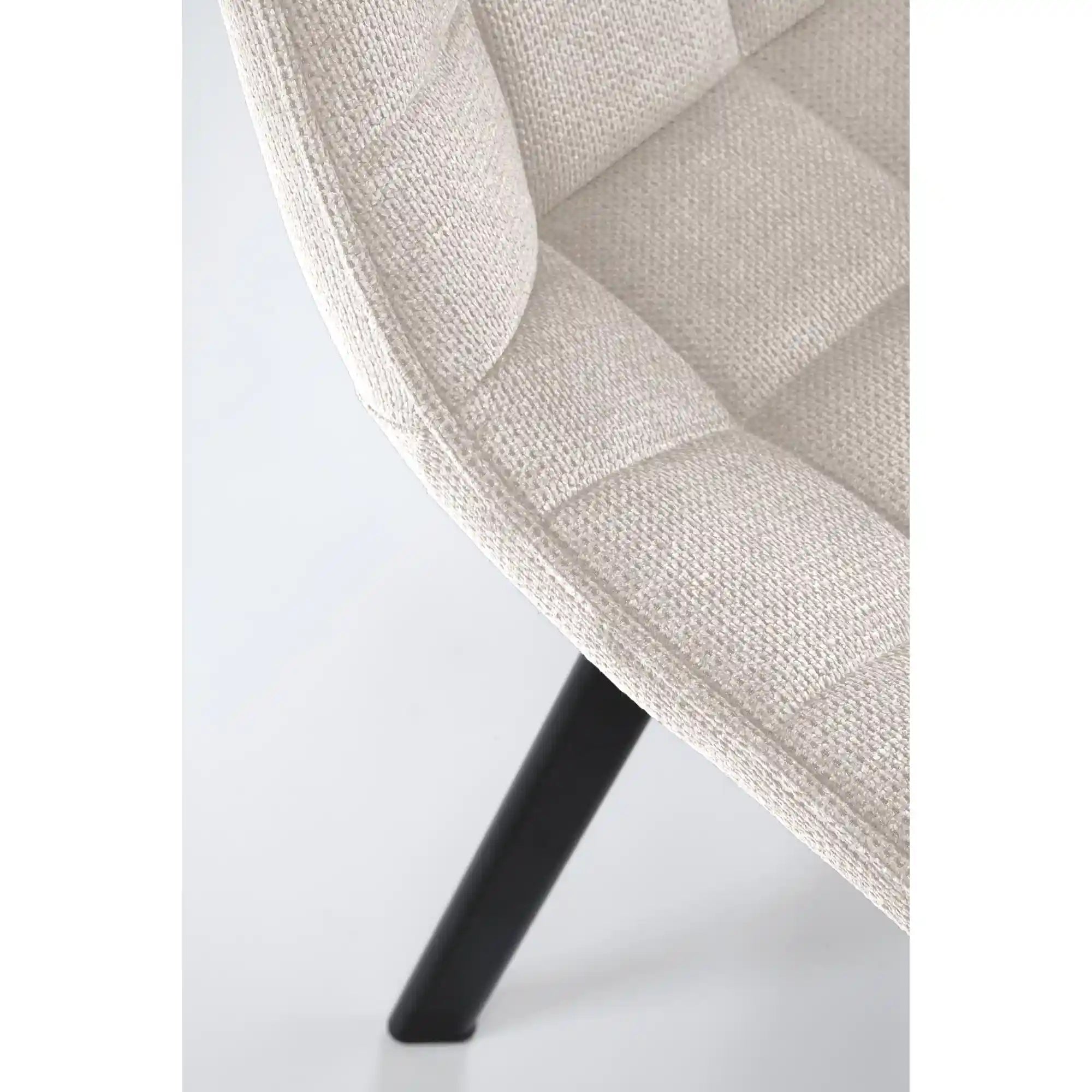 Scaun K549, bej/negru, stofa clasica/metal, 46x61x84 cm