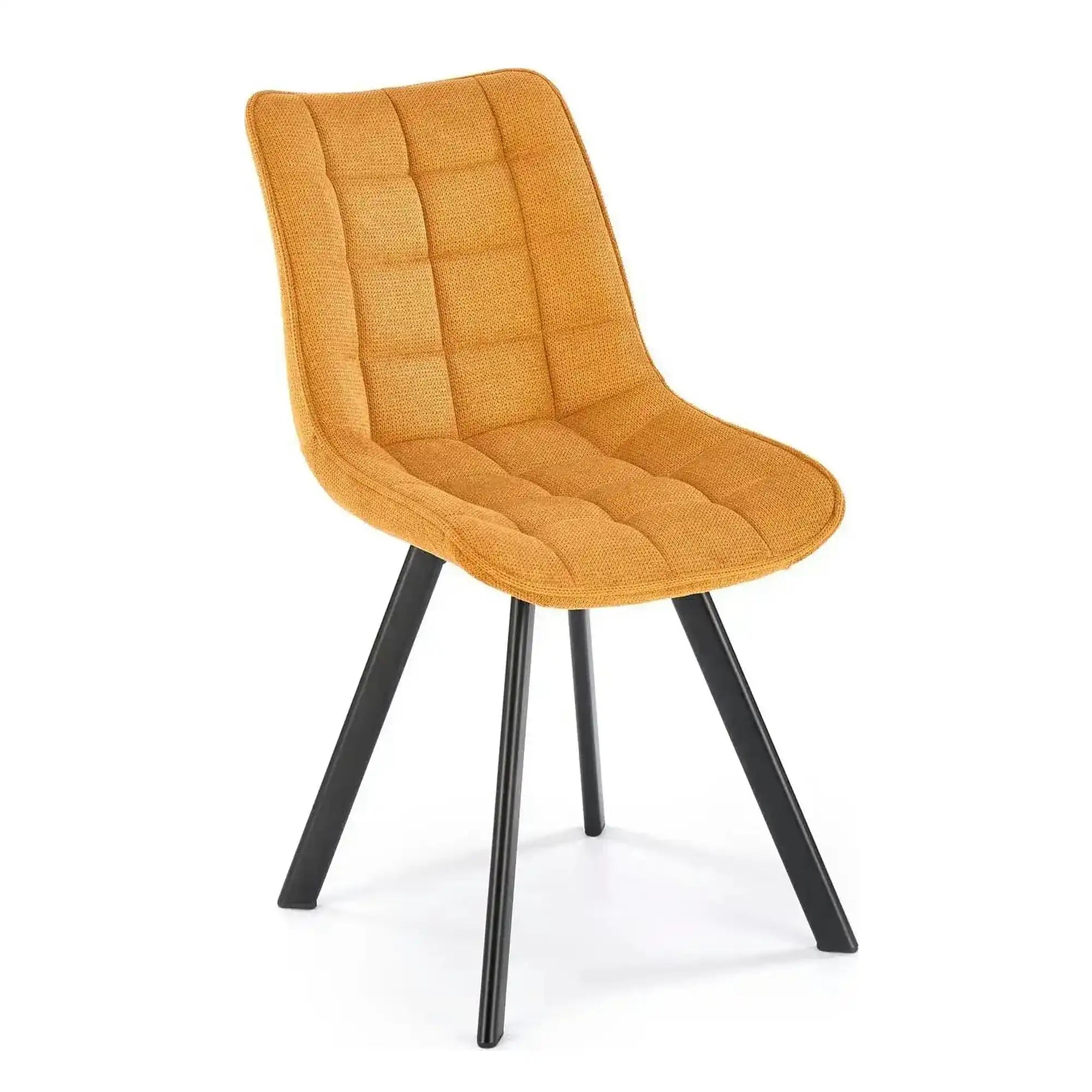 Scaun K549, galben/negru, stofa clasica/metal, 46x61x84 cm