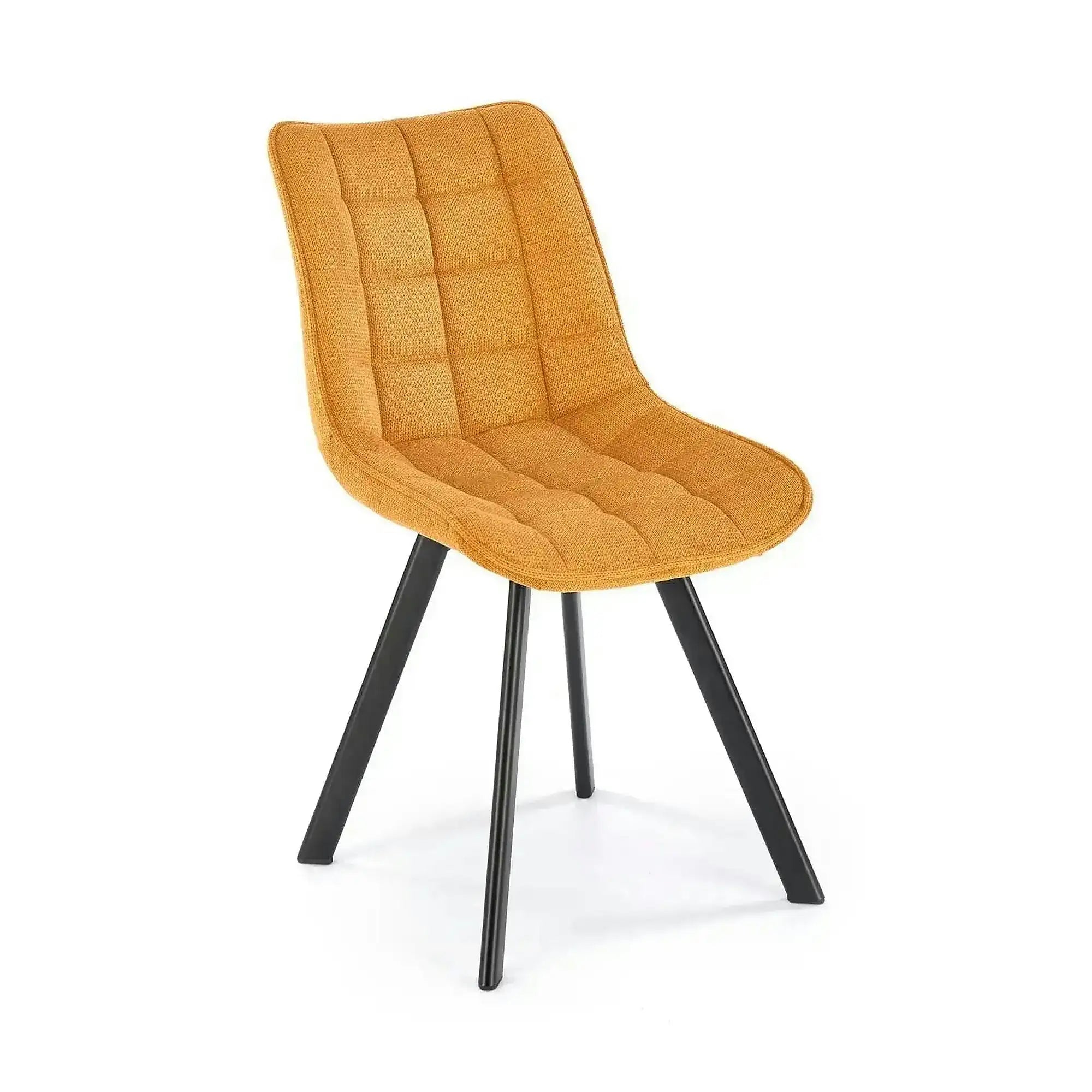 Scaun K549, galben/negru, stofa clasica/metal, 46x61x84 cm