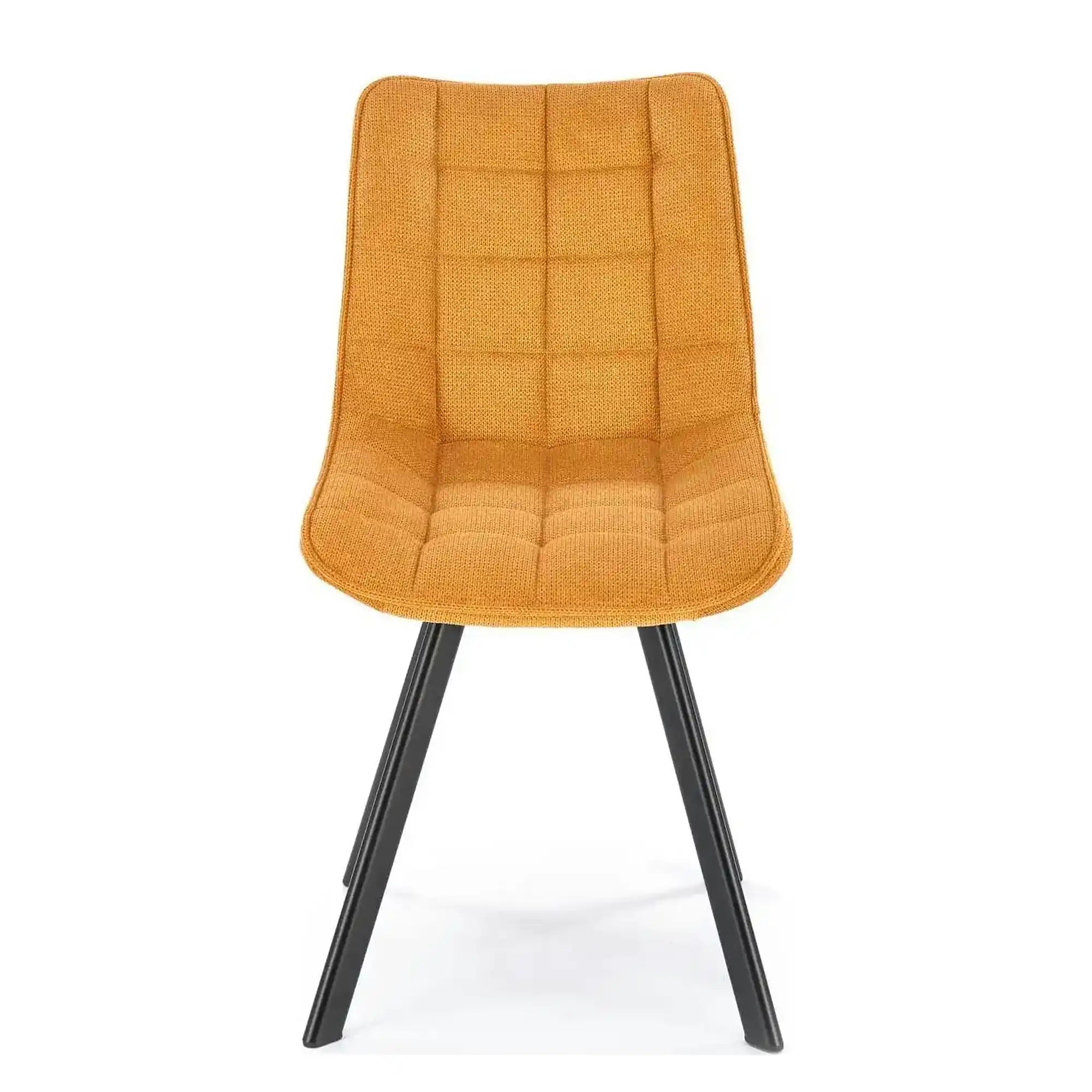 Scaun K549, galben/negru, stofa clasica/metal, 46x61x84 cm