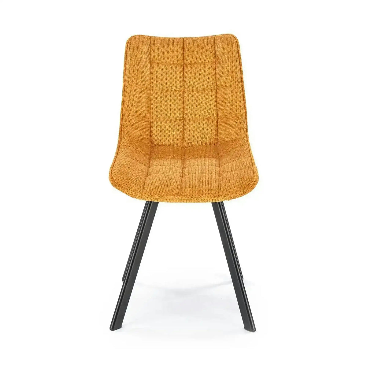 Scaun K549, galben/negru, stofa clasica/metal, 46x61x84 cm