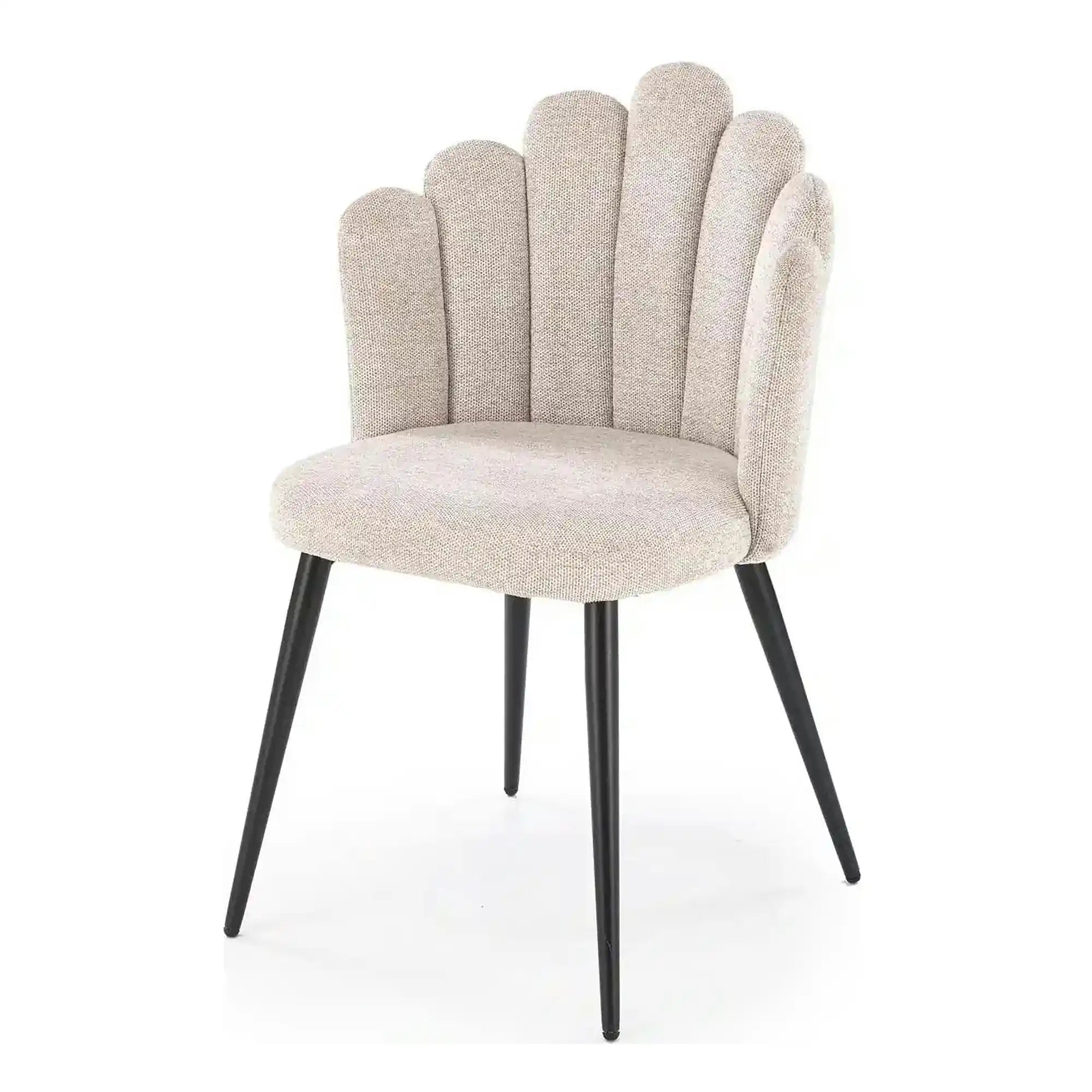 Scaun K552, bej/negru, stofa clasica/metal, 53x53x83 cm