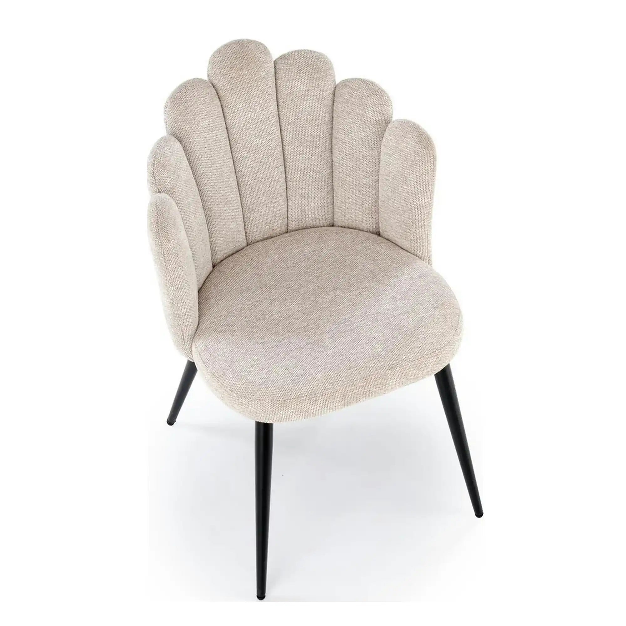 Scaun K552, bej/negru, stofa clasica/metal, 53x53x83 cm