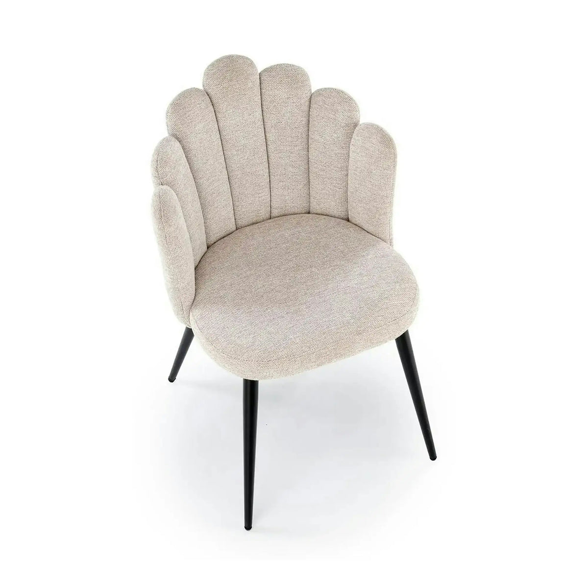 Scaun K552, bej/negru, stofa clasica/metal, 53x53x83 cm