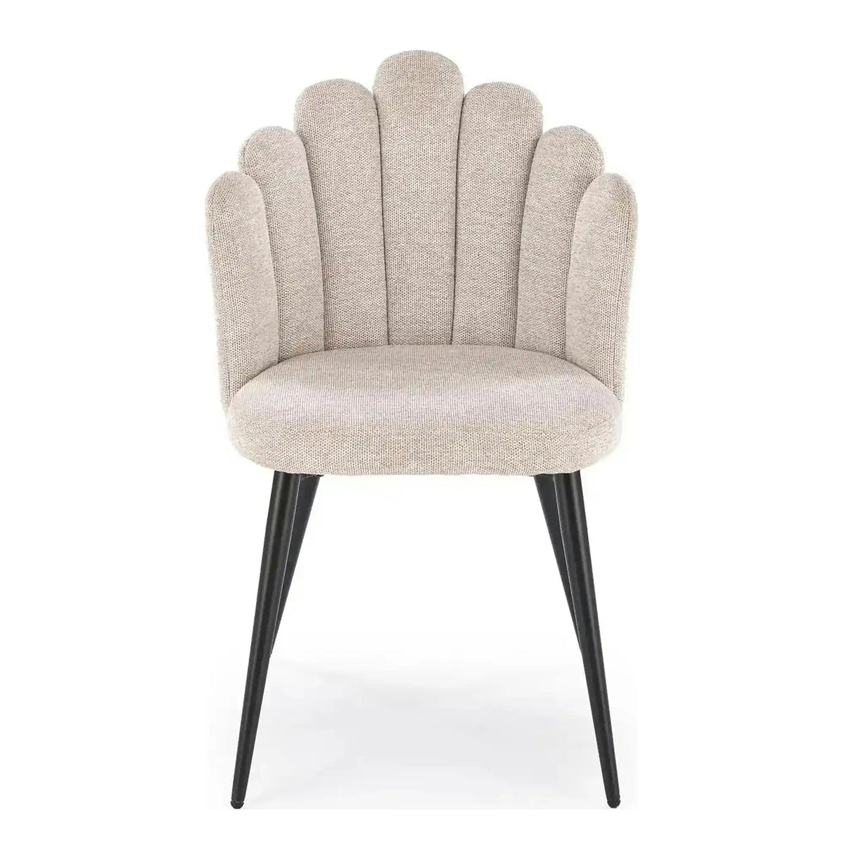 Scaun K552, bej/negru, stofa clasica/metal, 53x53x83 cm