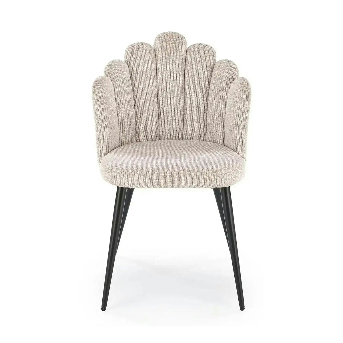 Scaun K552, bej/negru, stofa clasica/metal, 53x53x83 cm