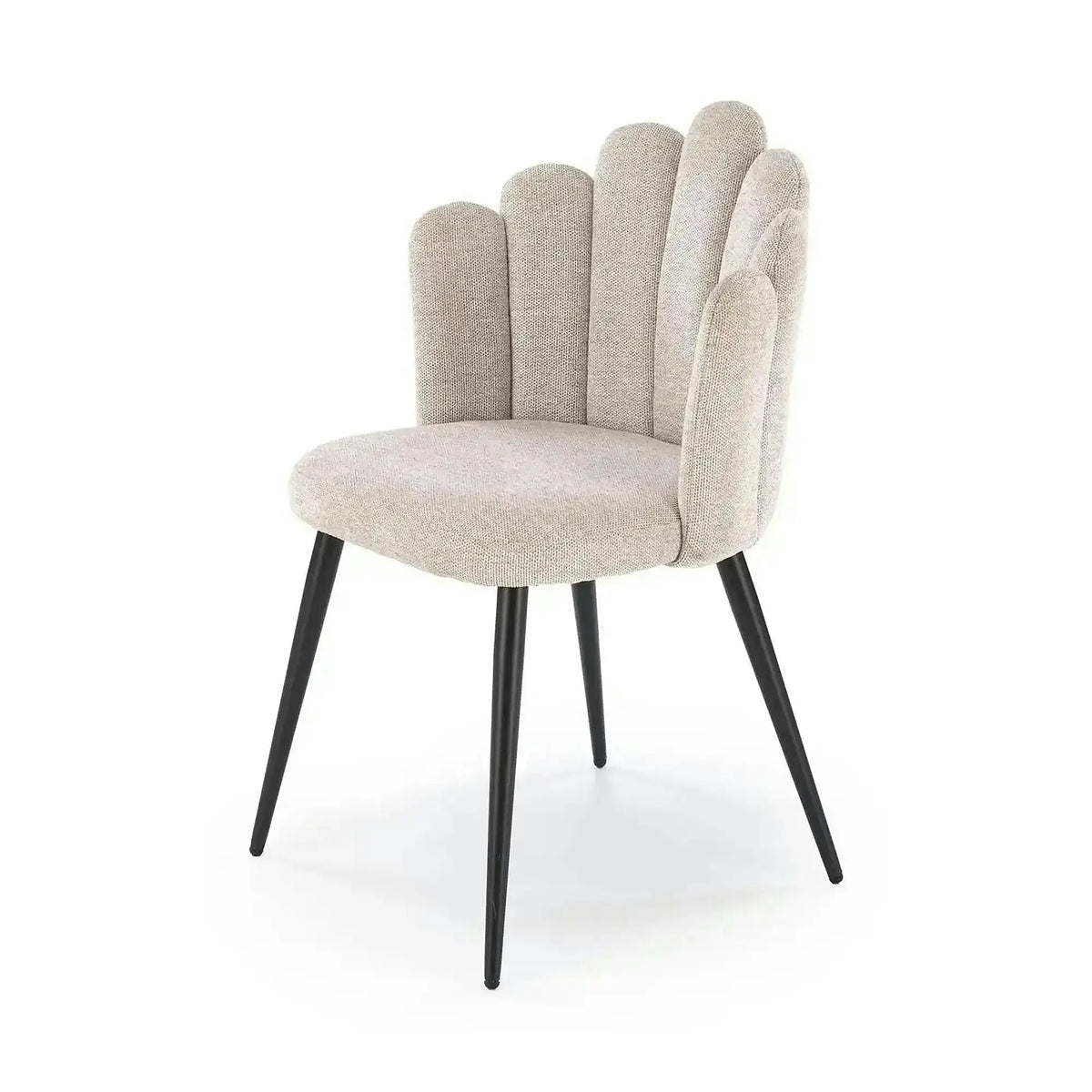 Scaun K552, bej/negru, stofa clasica/metal, 53x53x83 cm