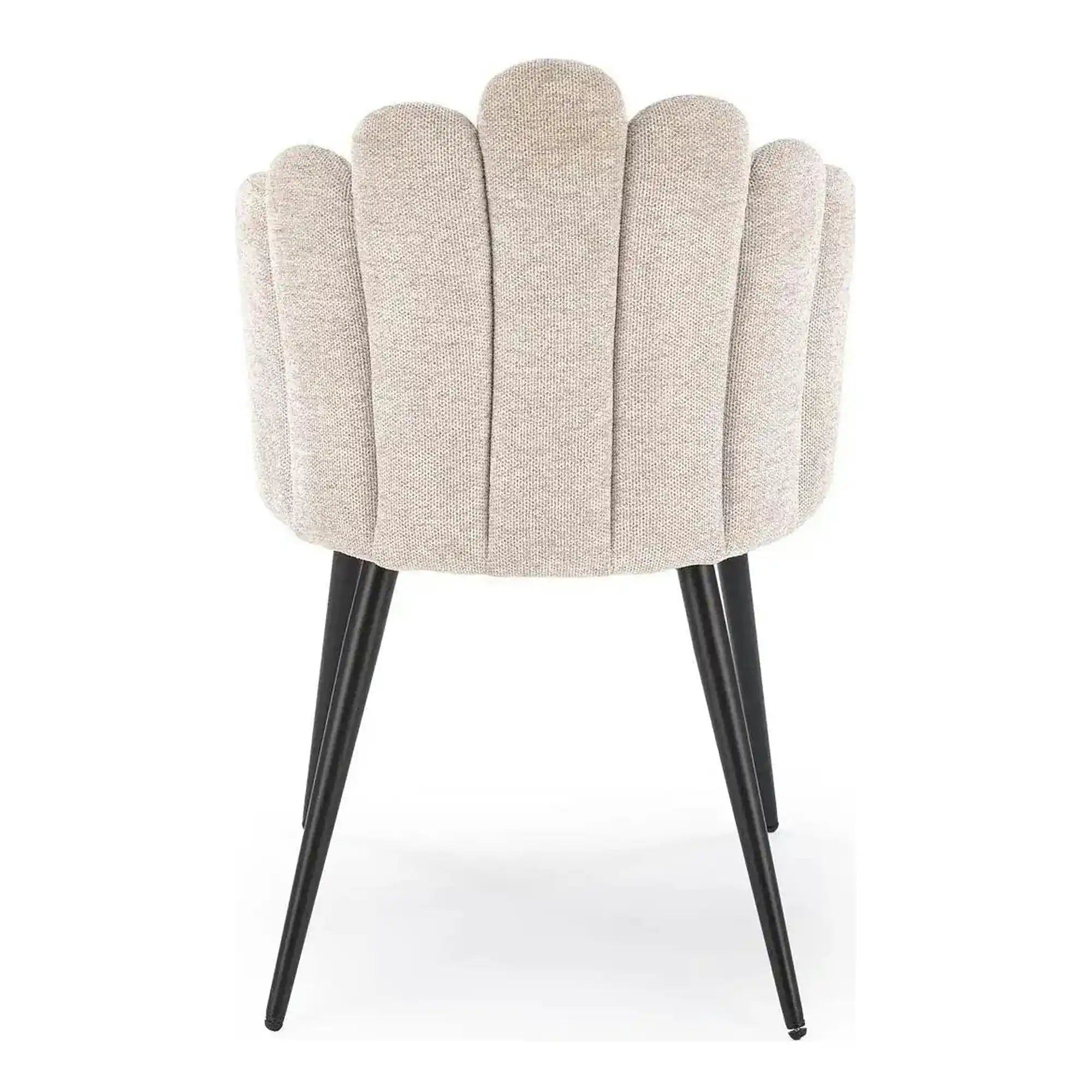 Scaun K552, bej/negru, stofa clasica/metal, 53x53x83 cm
