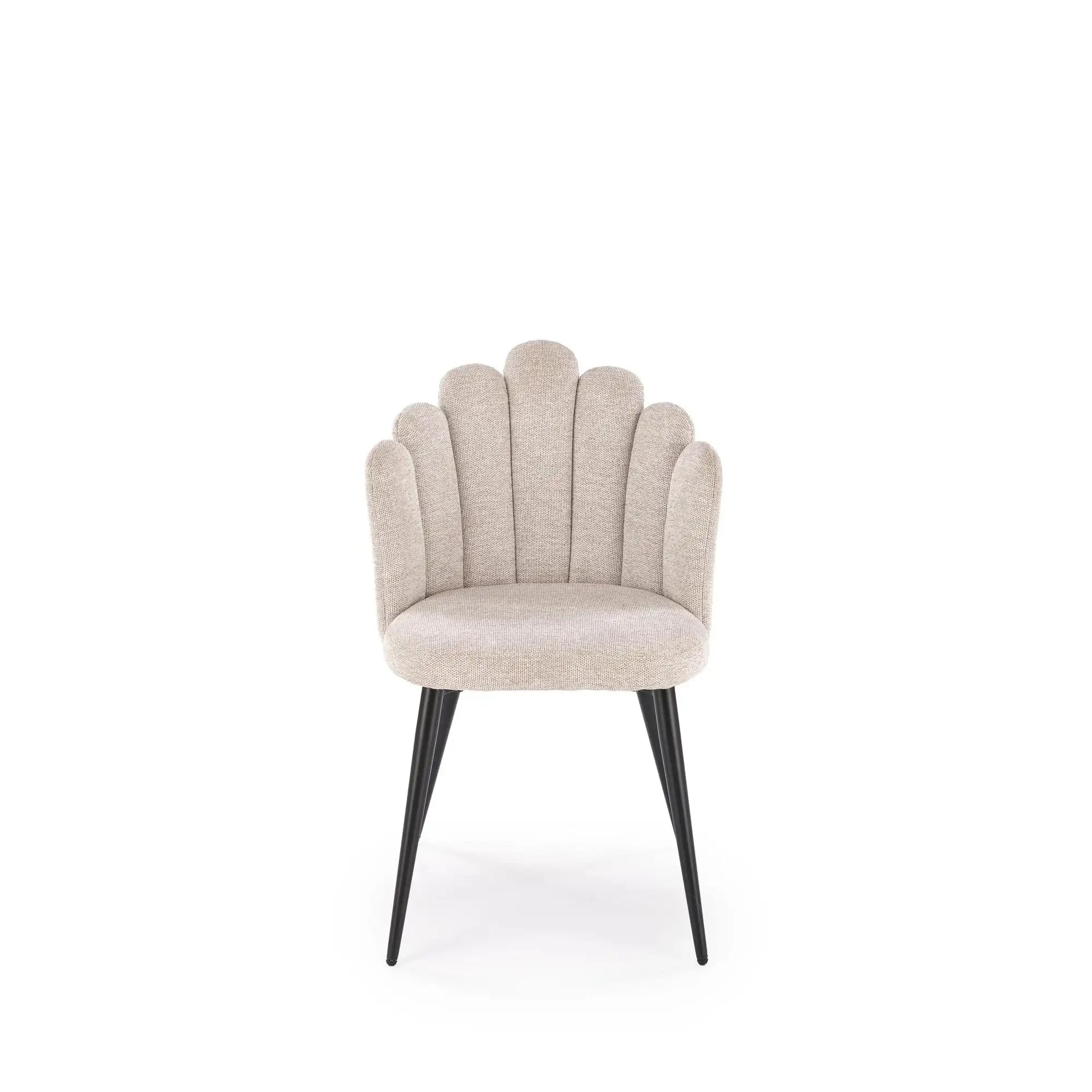 Scaun K552, bej/negru, stofa clasica/metal, 53x53x83 cm