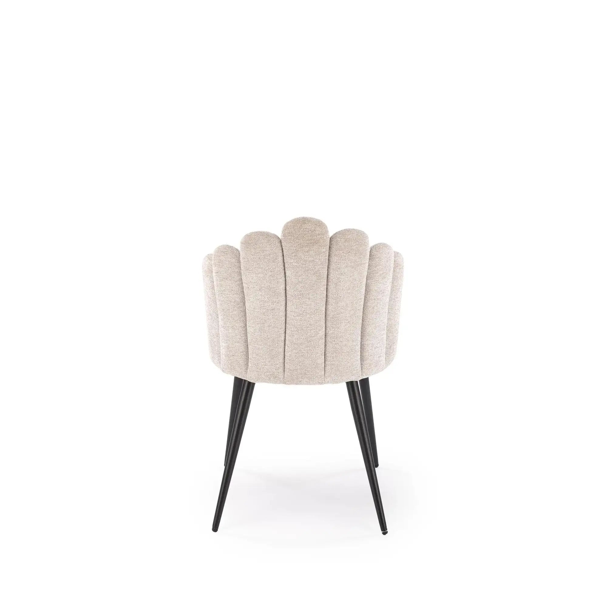 Scaun K552, bej/negru, stofa clasica/metal, 53x53x83 cm