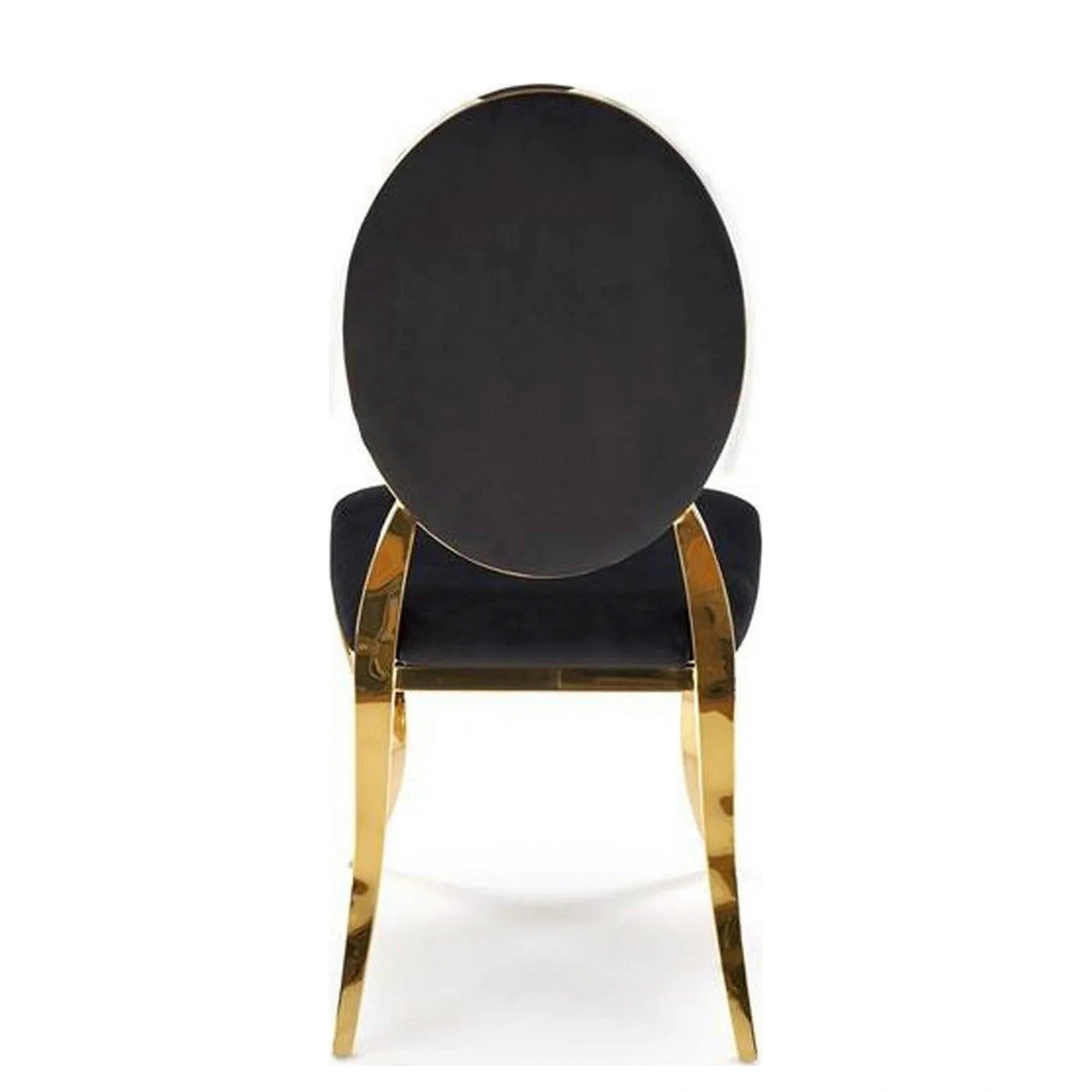 Scaun K556, negru/auriu, stofa catifelata/metal, 48x52x96 cm