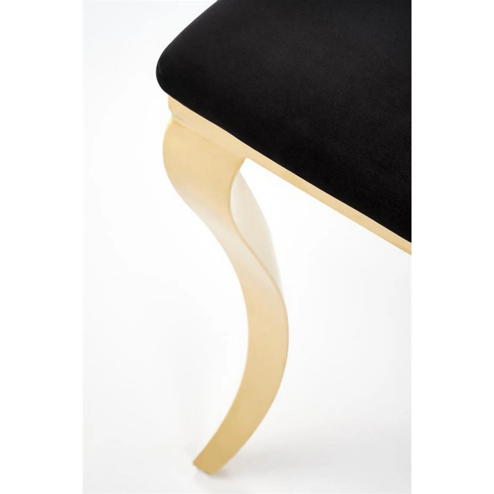 Scaun K556, negru/auriu, stofa catifelata/metal, 48x52x96 cm