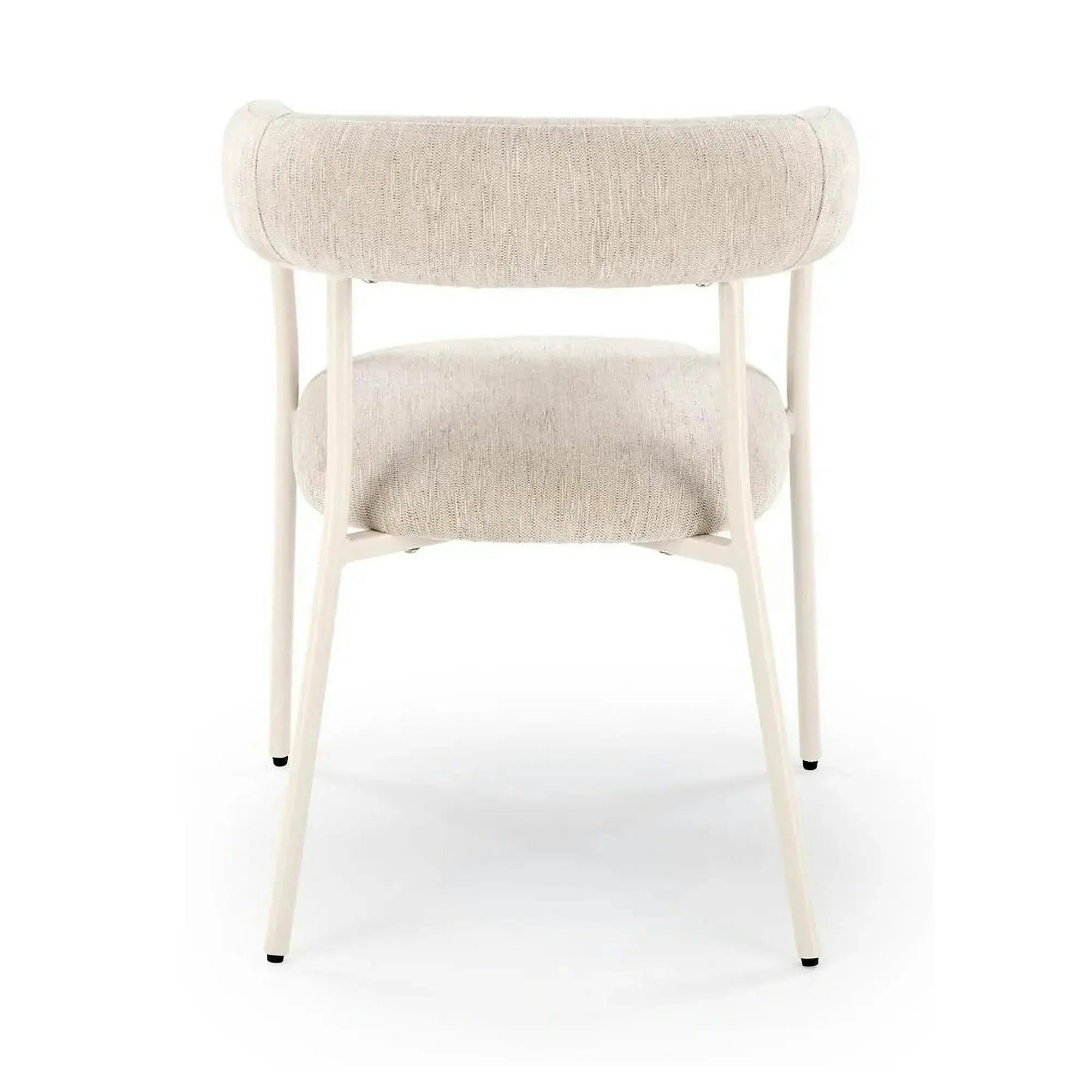 Scaun K557, bej deschis/alb, stofa clasica/metal, 60x54x75 cm