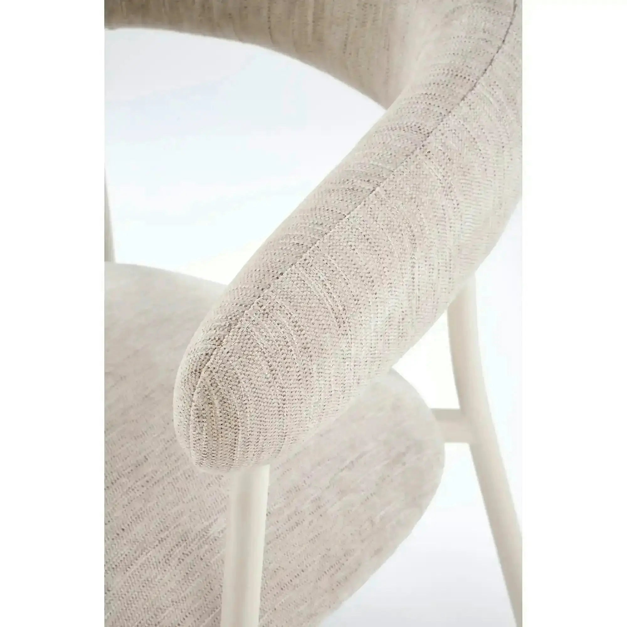 Scaun K557, bej deschis/alb, stofa clasica/metal, 60x54x75 cm