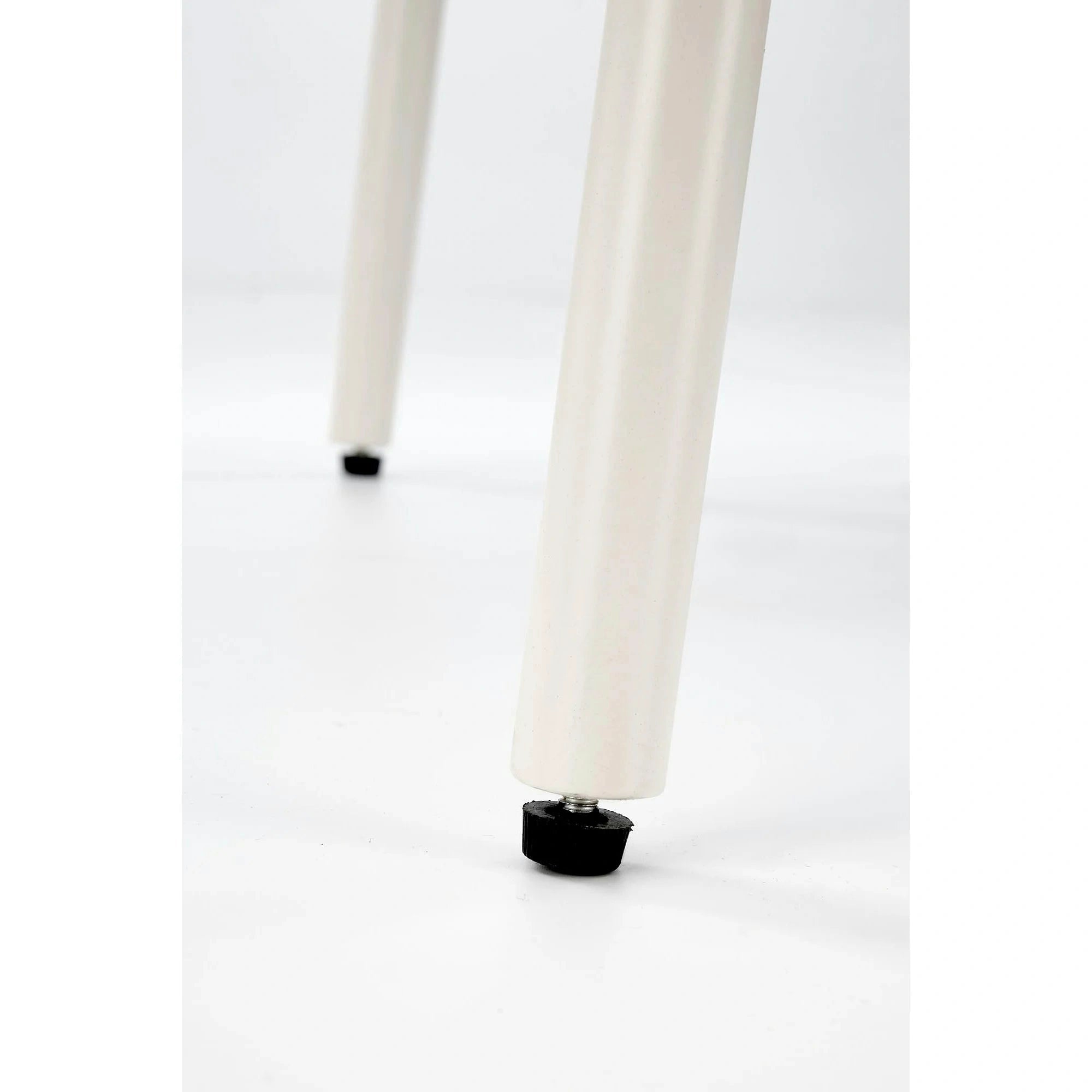 Scaun K557, bej deschis/alb, stofa clasica/metal, 60x54x75 cm