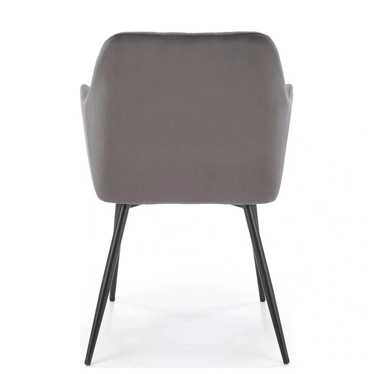 Scaun K558, gri/negru, stofa catifelata/metal, 59x60x86 cm