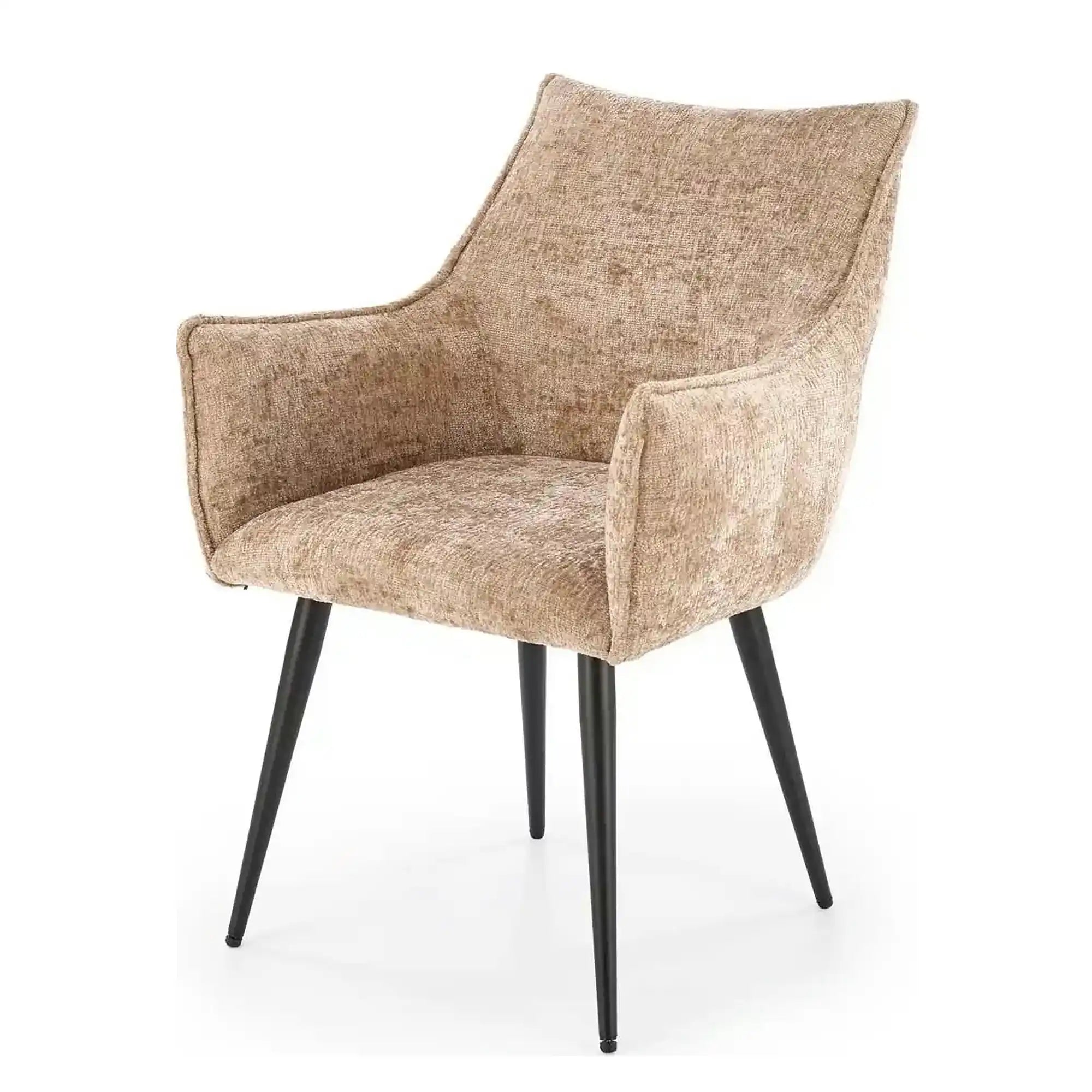 Scaun K559, bej/negru, stofa clasica/metal, 60x59x85 cm