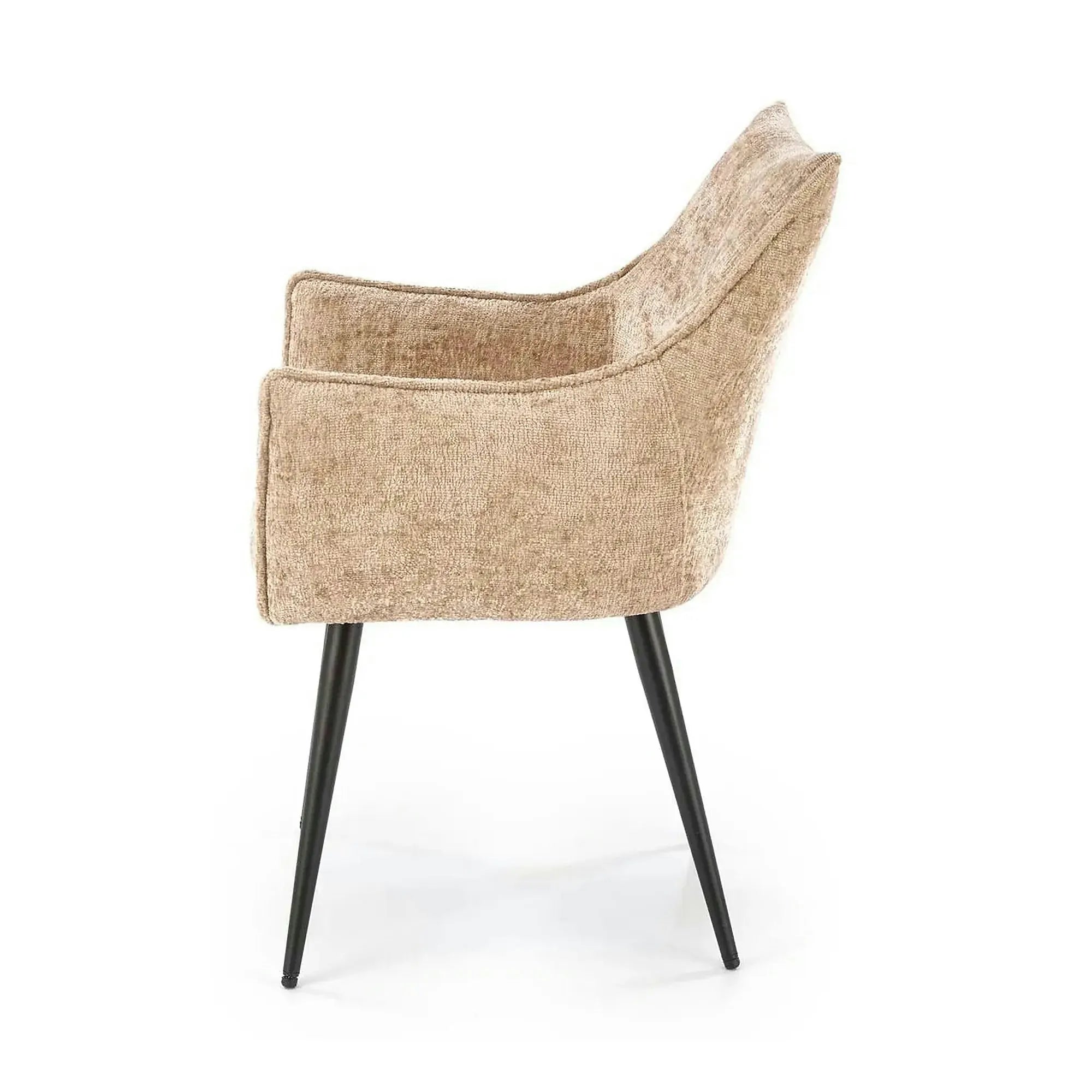Scaun K559, bej/negru, stofa clasica/metal, 60x59x85 cm