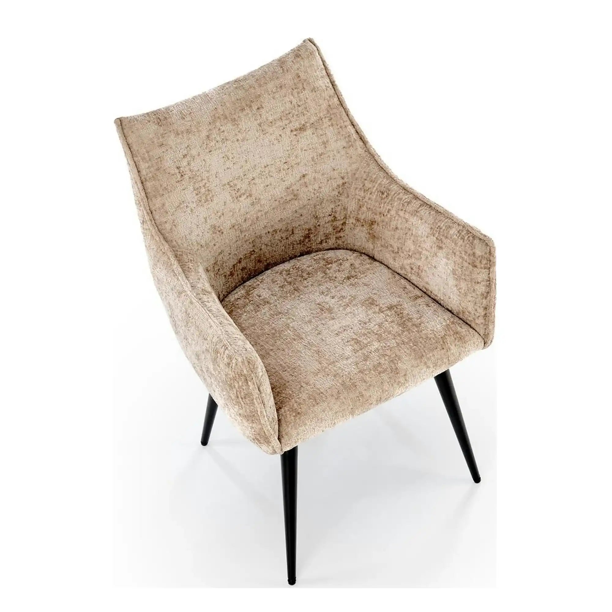 Scaun K559, bej/negru, stofa clasica/metal, 60x59x85 cm