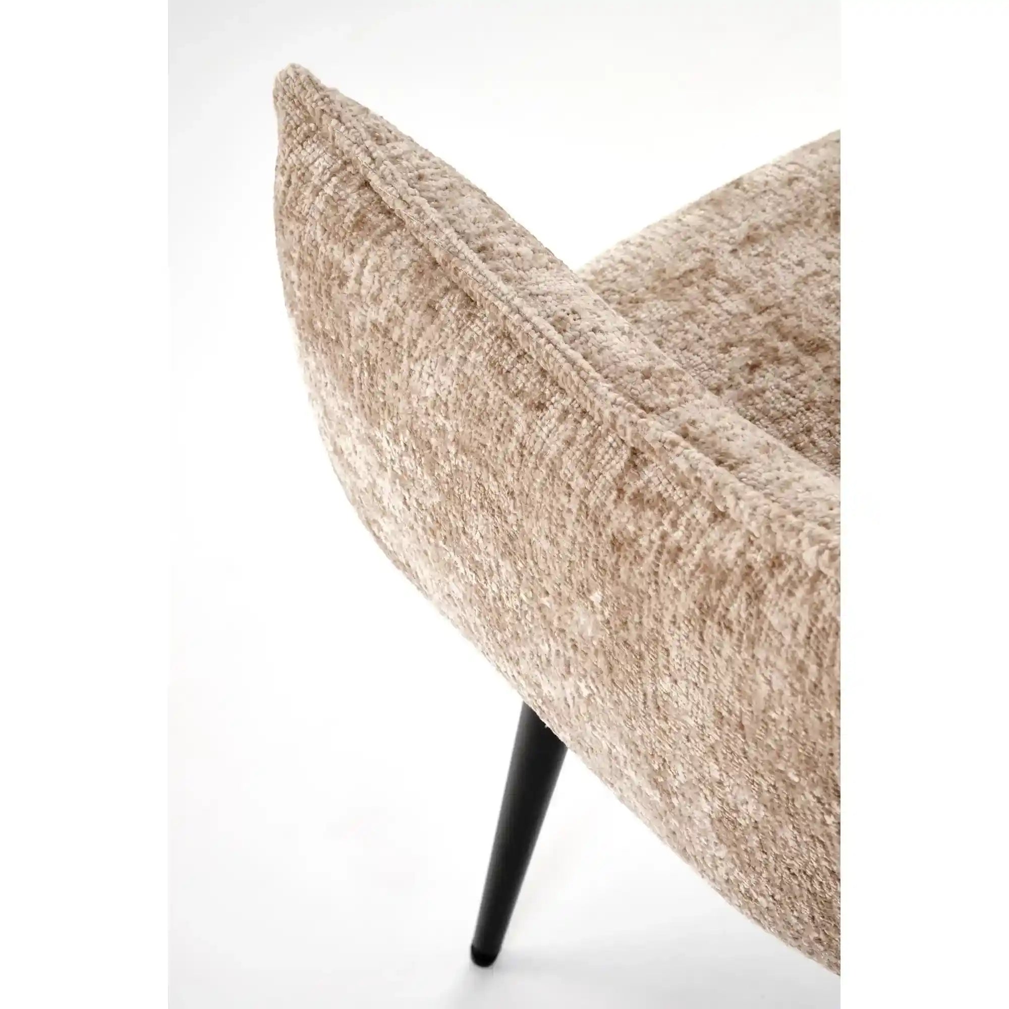 Scaun K559, bej/negru, stofa clasica/metal, 60x59x85 cm