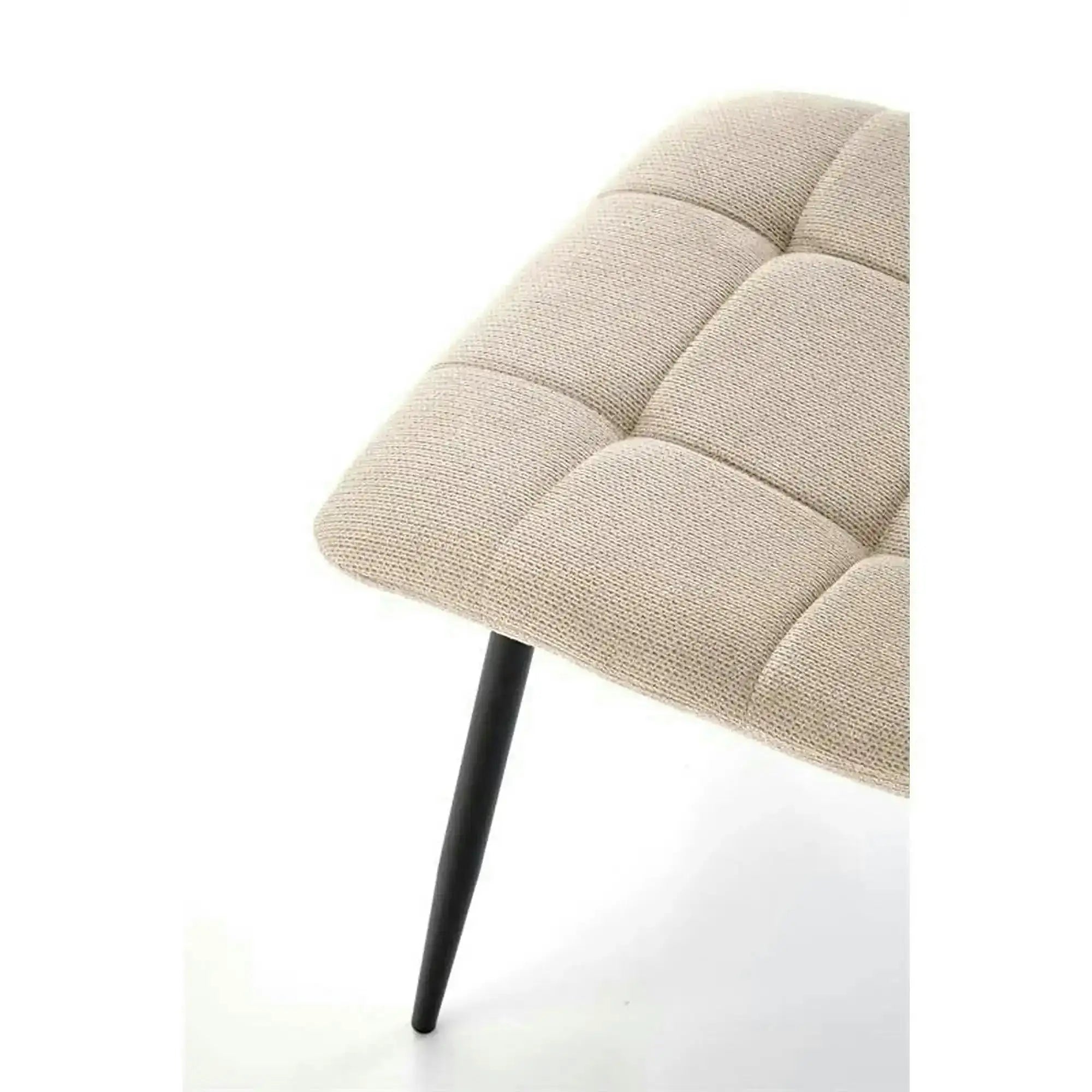 Scaun K560, bej/negru, stofa clasica/metal, 45x53x88 cm
