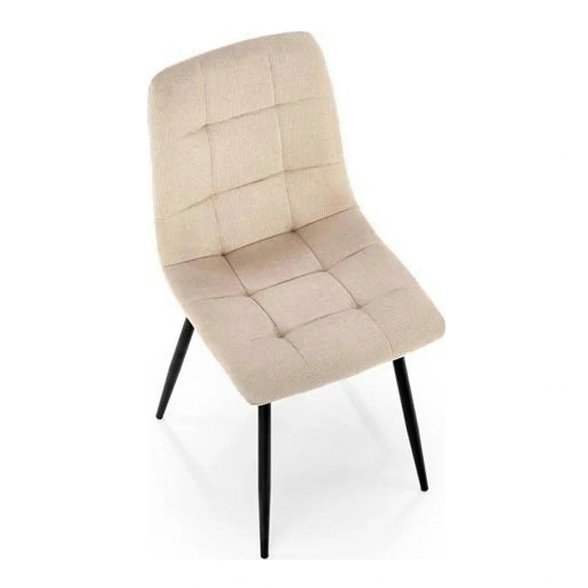 Scaun K560, bej/negru, stofa clasica/metal, 45x53x88 cm